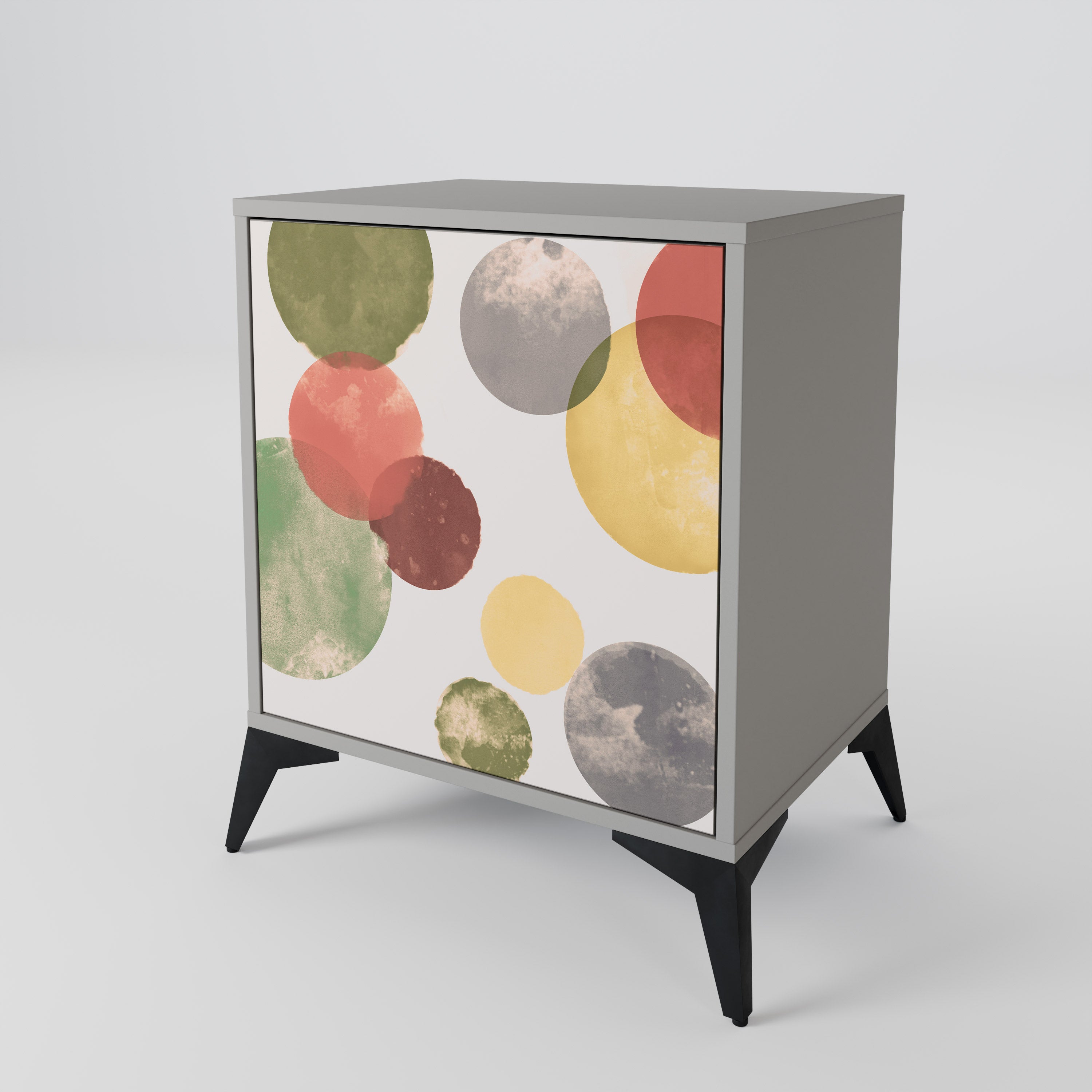 FLEETING HAPPINESS 1-Door Sideboard in Grey Finish