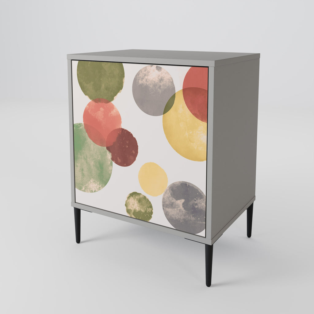 FLEETING HAPPINESS 1-Door Sideboard in Grey Finish