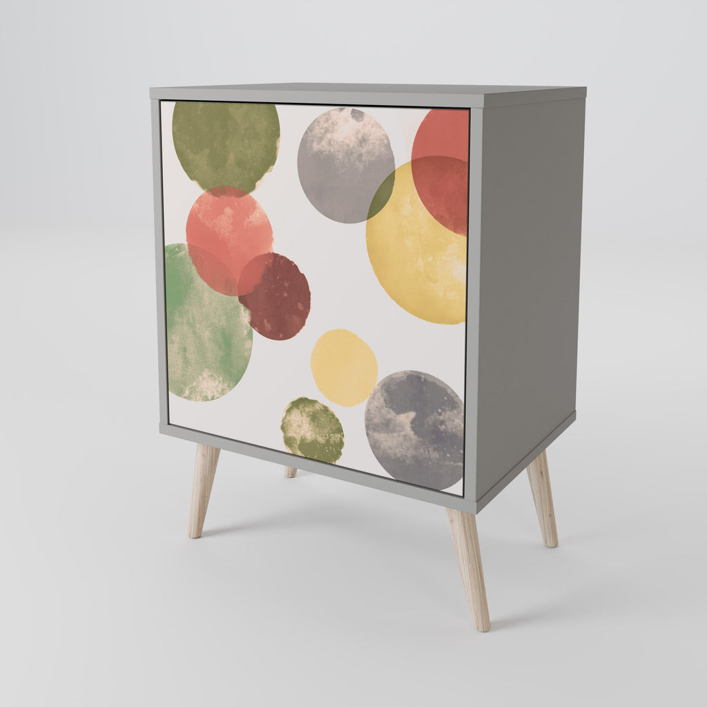 FLEETING HAPPINESS 1-Door Sideboard in Grey Finish