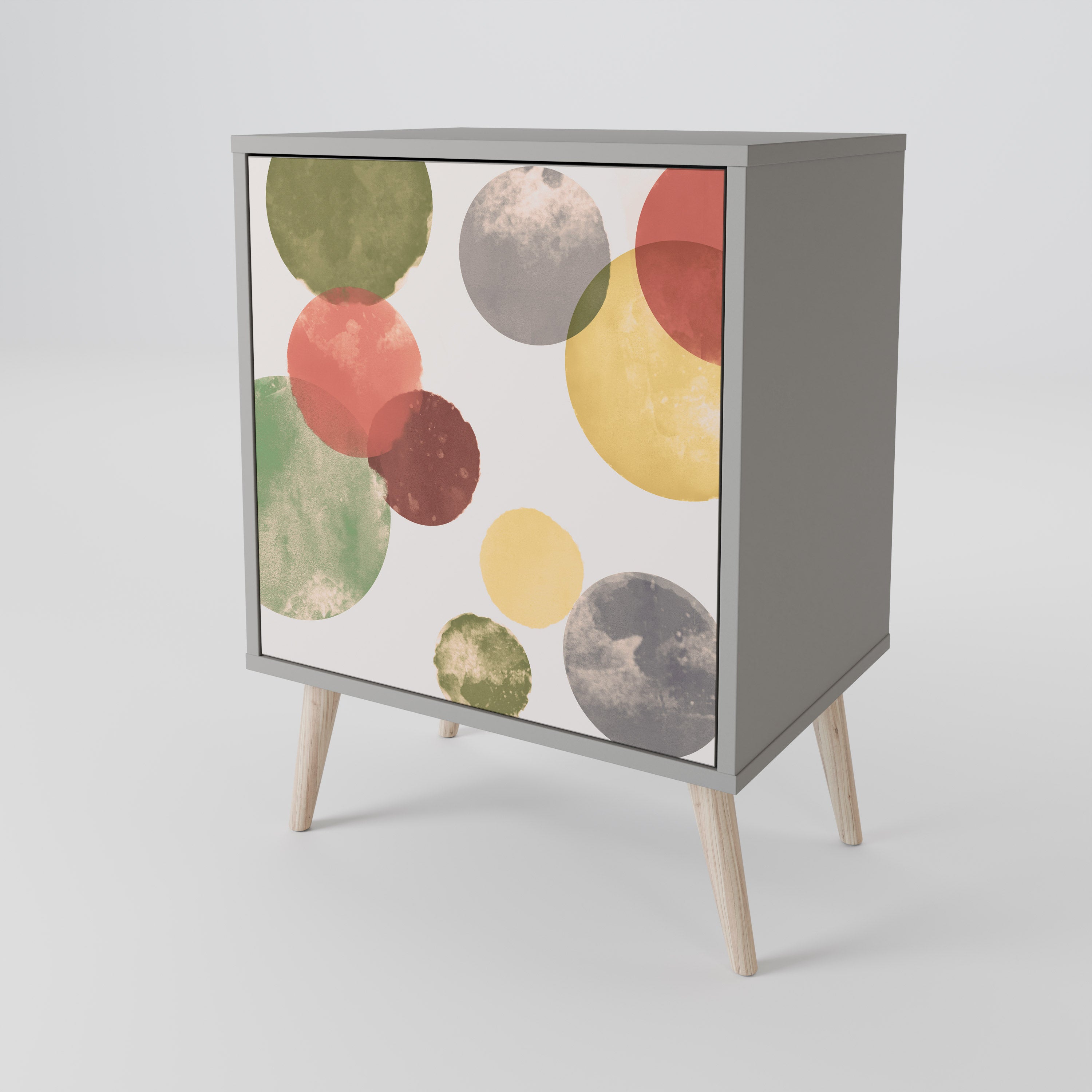 FLEETING HAPPINESS 1-Door Sideboard in Grey Finish