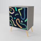 CONTRAST DANCE Aparador de 1 Porta em Acabamento Cinzento