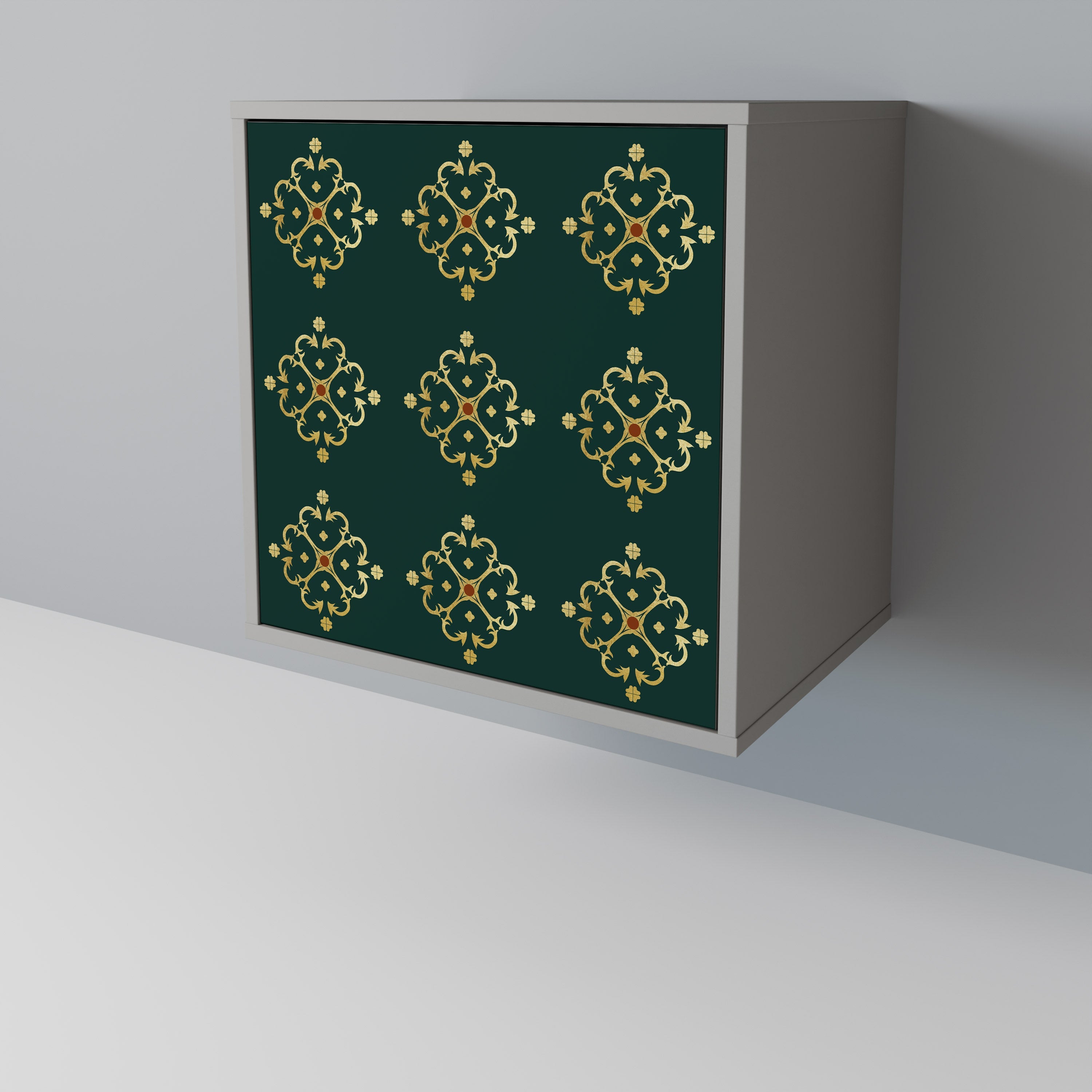 ROYAL MEDALLION 1-Door Sideboard in Grey Finish