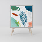 BOTANICAL HURRICANE Aparador de 1 Porta em Acabamento Cinzento