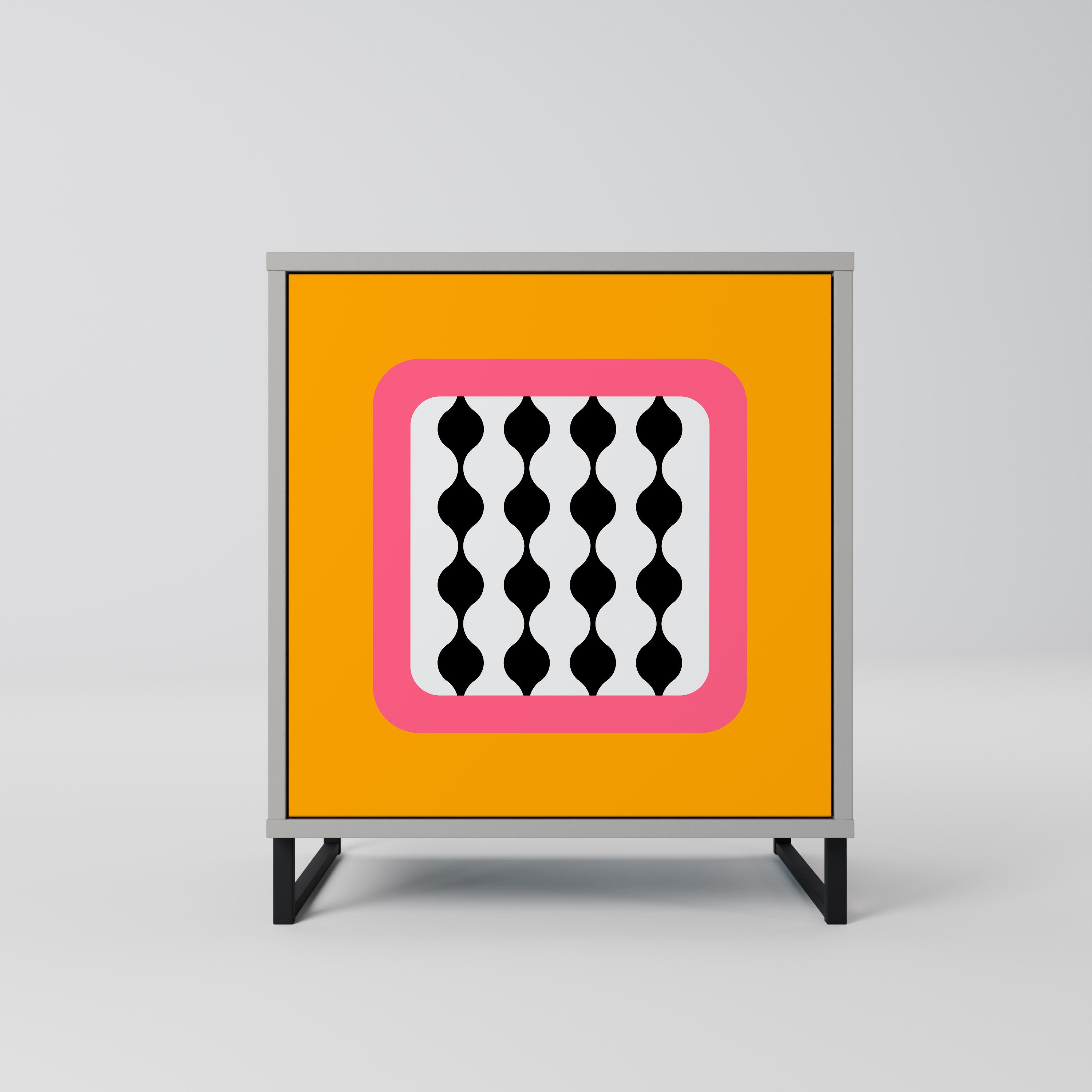 TEARS IN HEAVEN Aparador de 1 Porta em Acabamento Cinzento