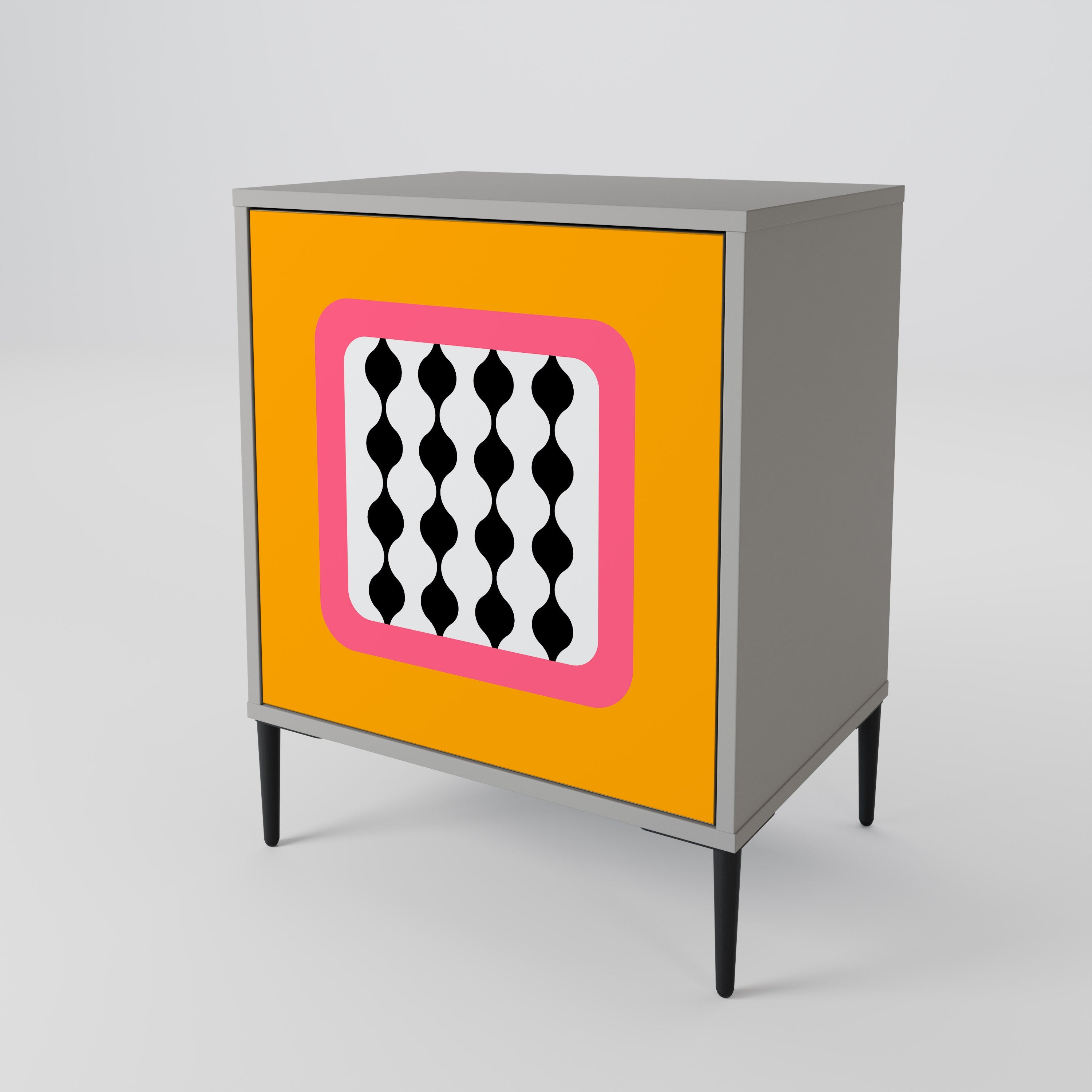 TEARS IN HEAVEN Aparador de 1 Porta em Acabamento Cinzento