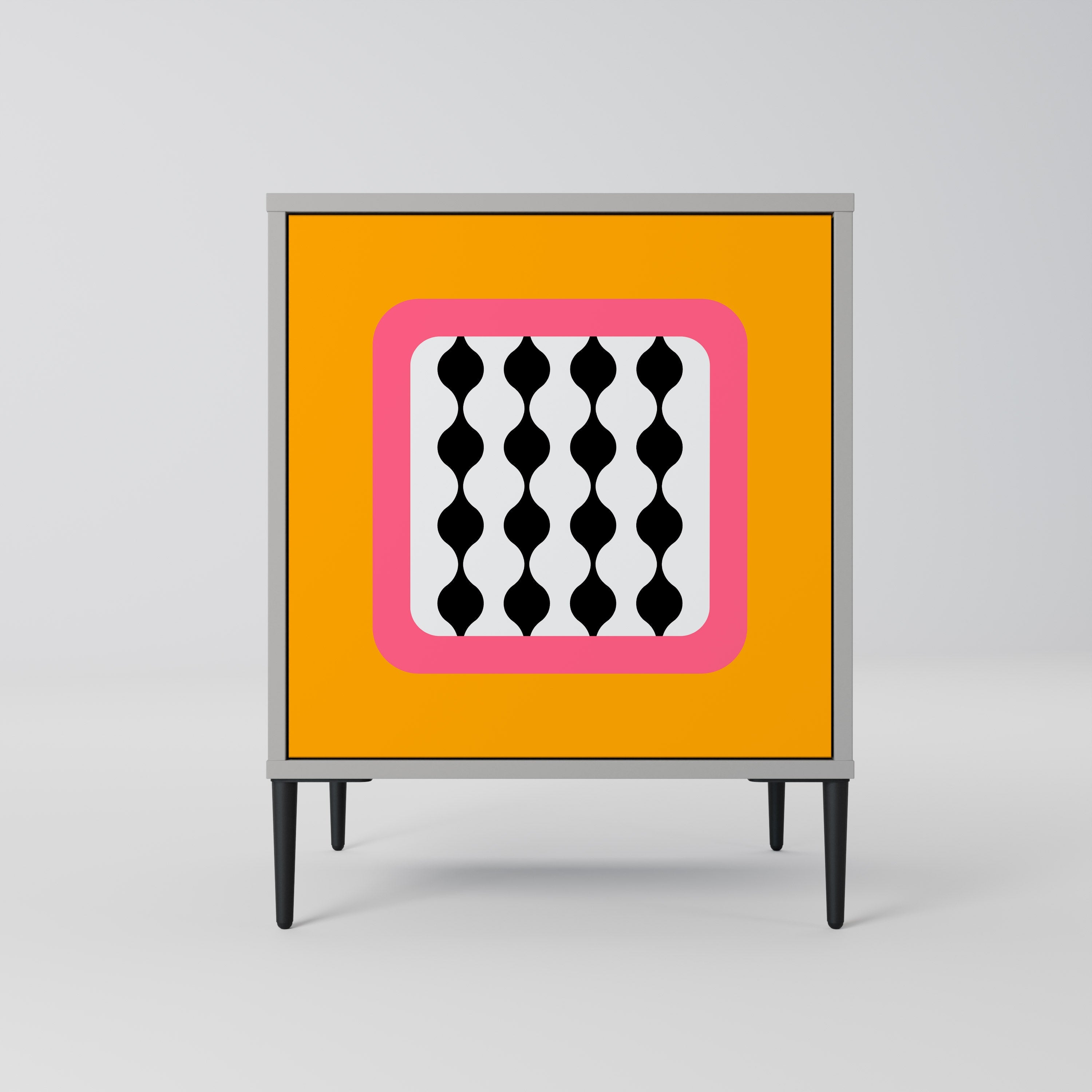 TEARS IN HEAVEN Aparador de 1 Porta em Acabamento Cinzento