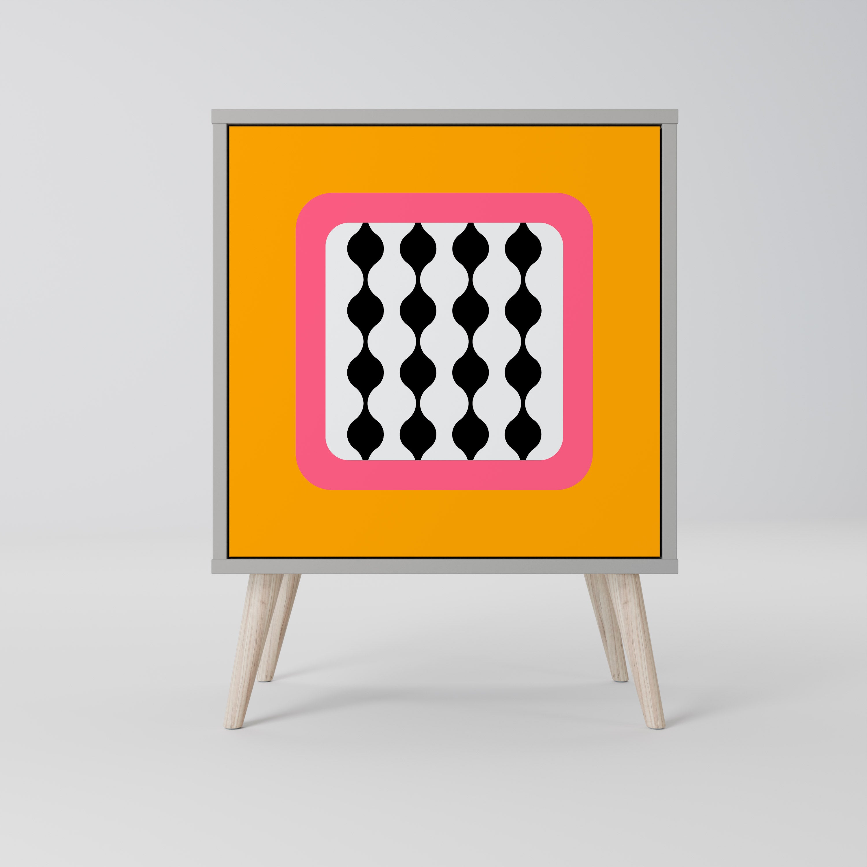 TEARS IN HEAVEN Aparador de 1 Porta em Acabamento Cinzento