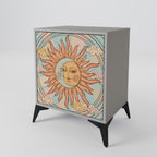 MYSTICAL STRUCTURE 1-Door Sideboard in Grey Finish