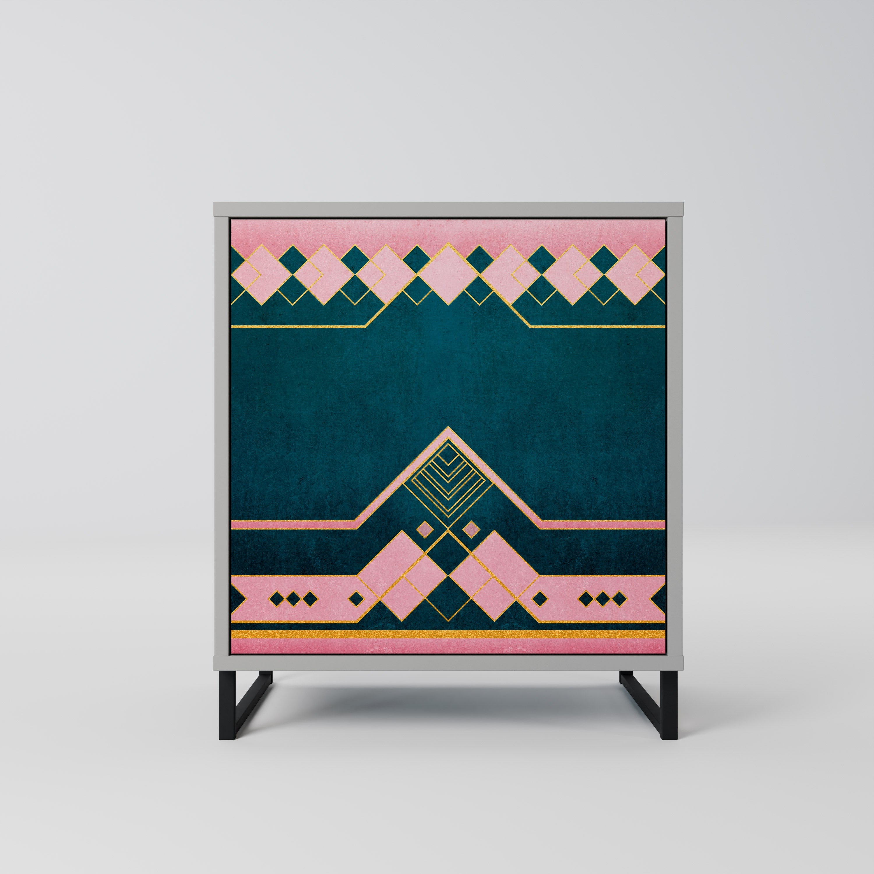 ROYAL COMPOSITION 1-Door Sideboard in Grey Finish