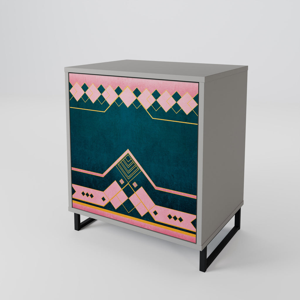 ROYAL COMPOSITION 1-Door Sideboard in Grey Finish