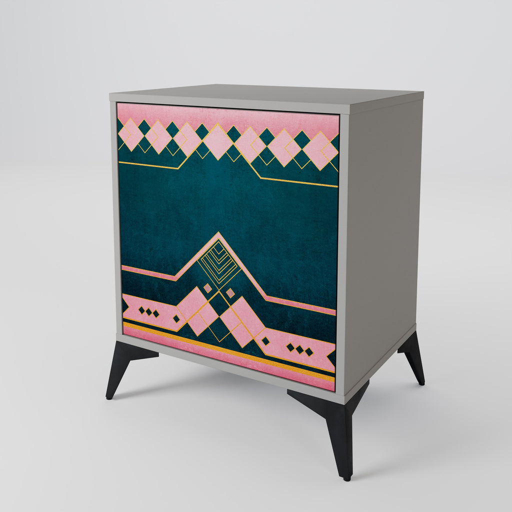 ROYAL COMPOSITION 1-Door Sideboard in Grey Finish