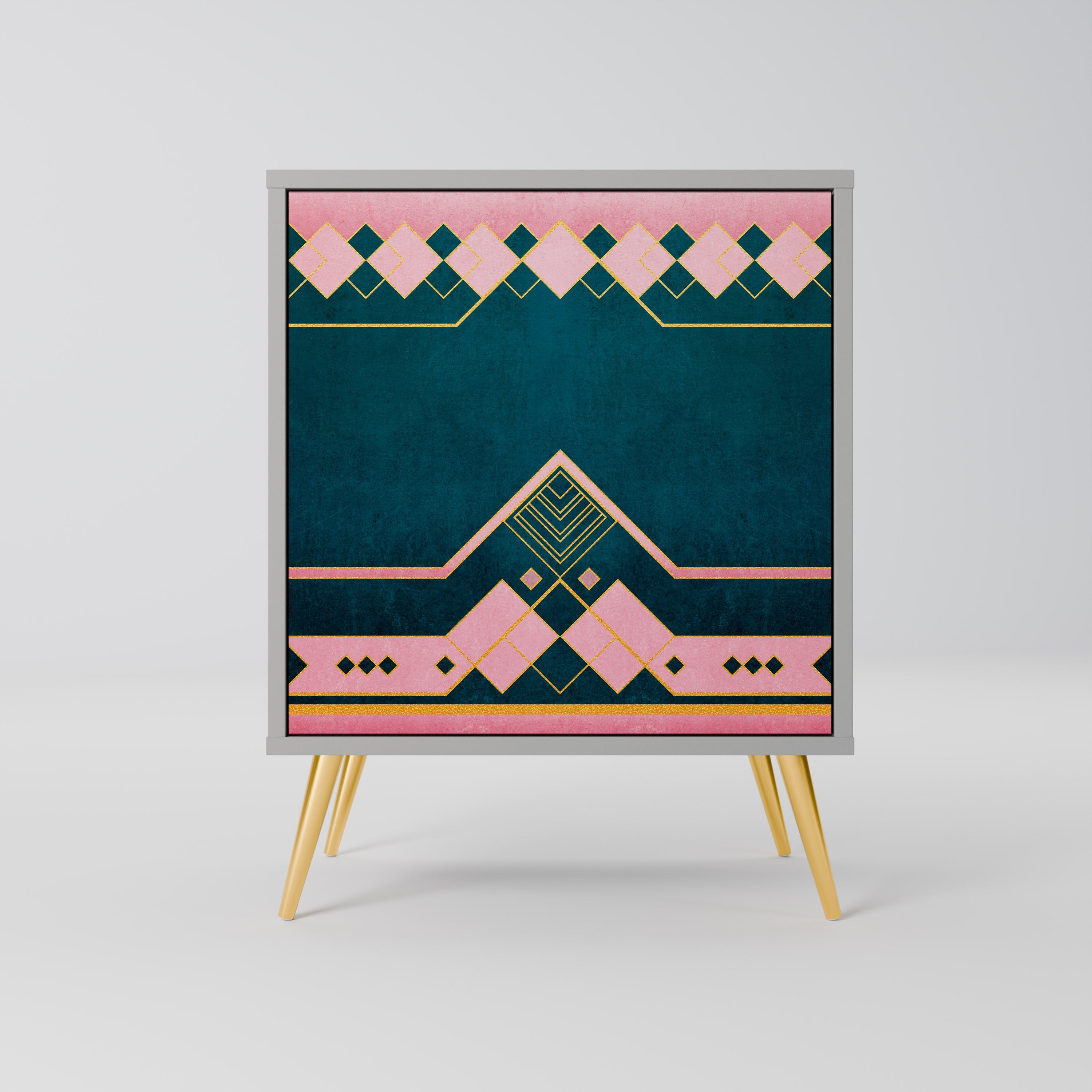 ROYAL COMPOSITION 1-Door Sideboard in Grey Finish