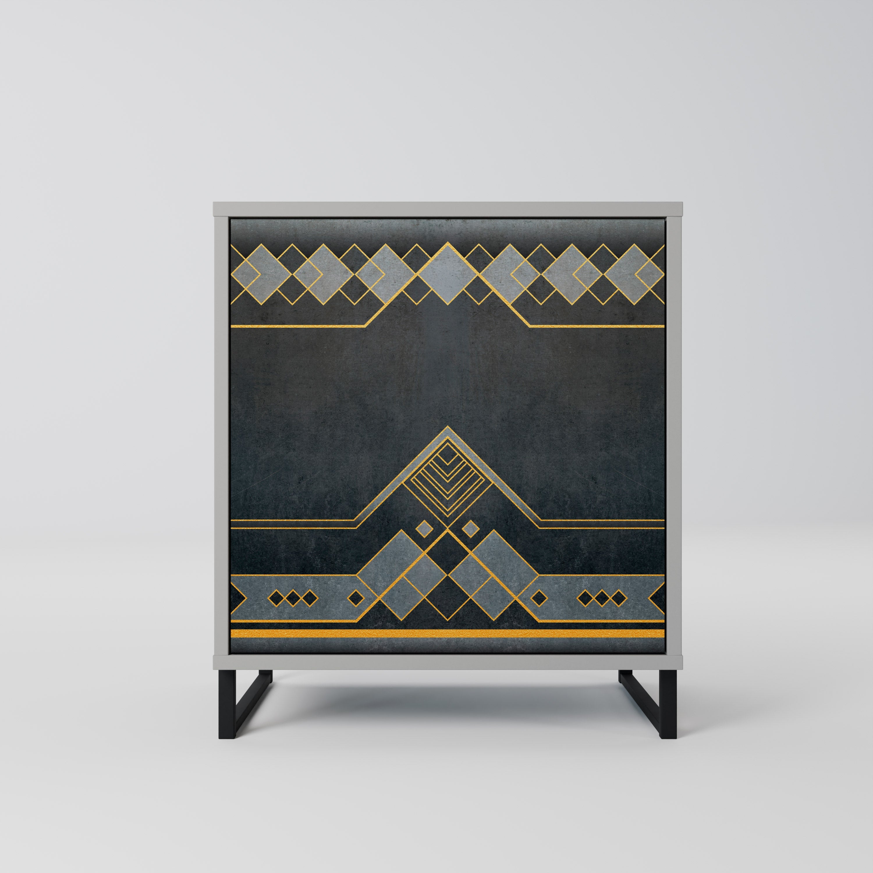 ROYAL ORDINARINESS 1-Door Sideboard in Grey Finish