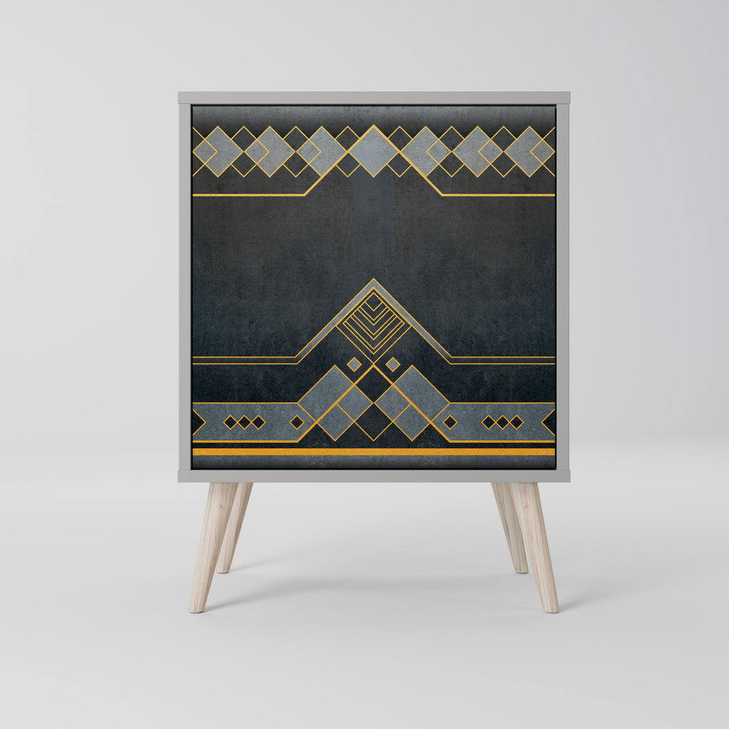 ROYAL ORDINARINESS 1-Door Sideboard in Grey Finish