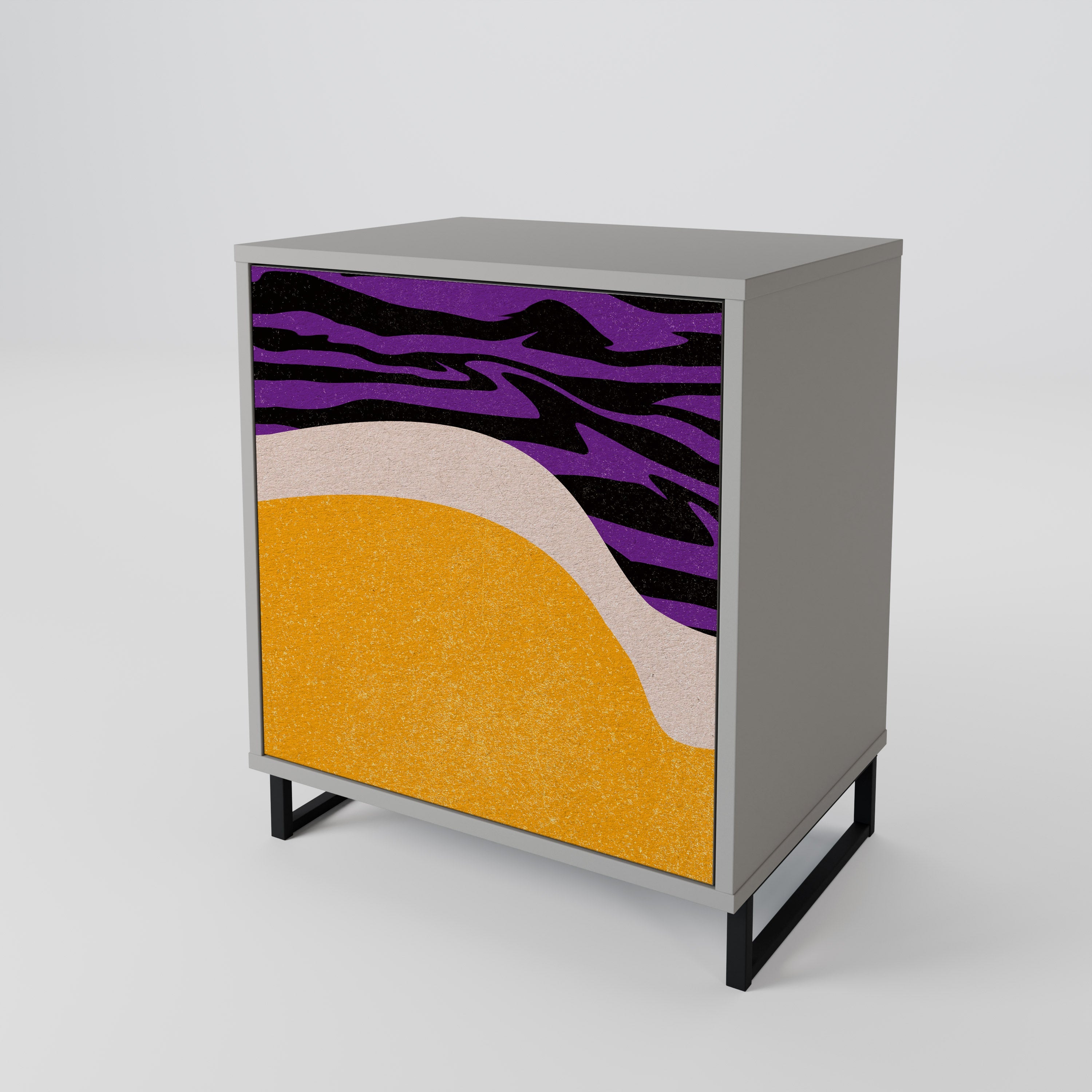 INDEPENDENT BORDER 1-Door Sideboard in Grey Finish