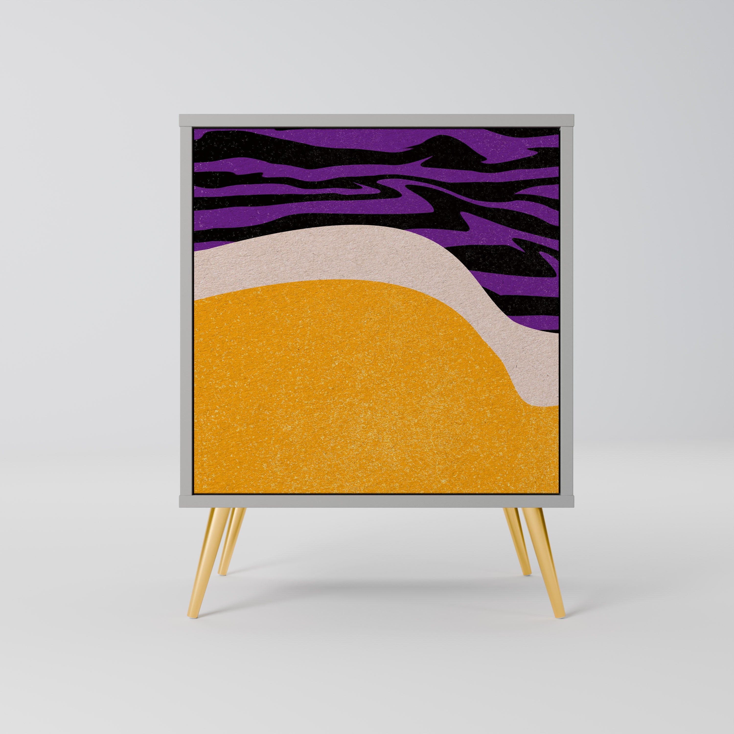 INDEPENDENT BORDER Aparador de 1 Porta em Acabamento Cinzento