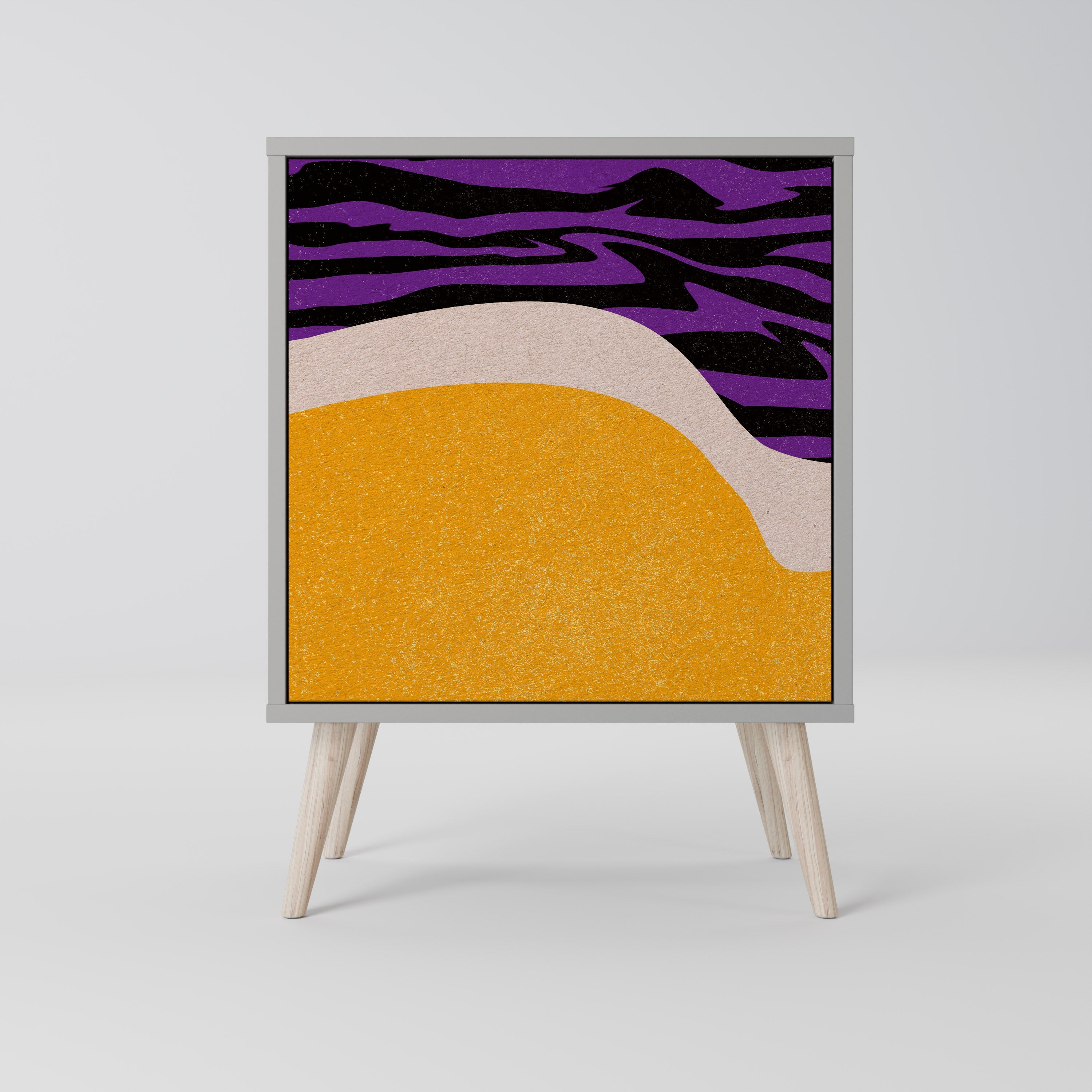 INDEPENDENT BORDER Aparador de 1 Porta em Acabamento Cinzento