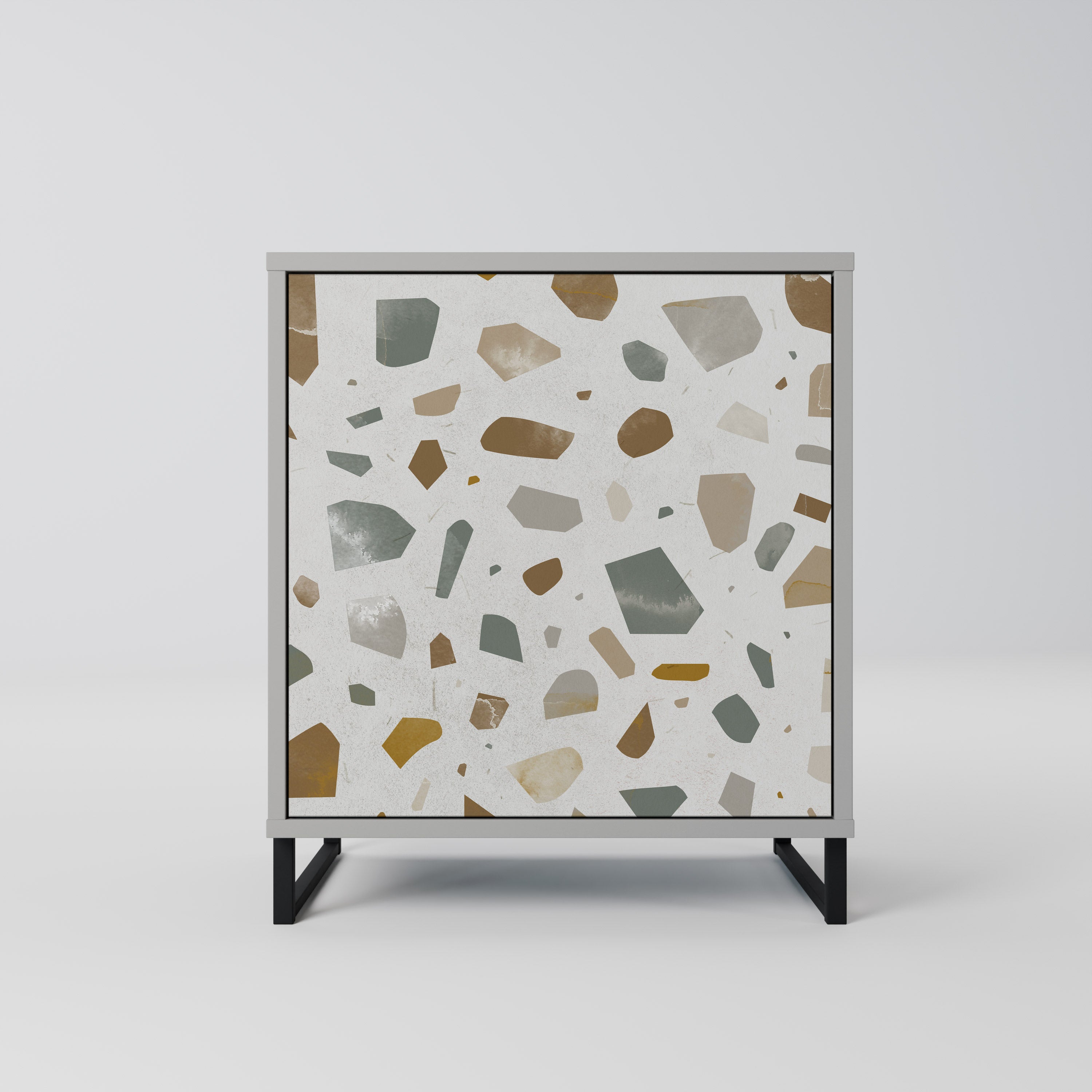 PIECES OF TOMORROW 1-Door Sideboard in Grey Finish