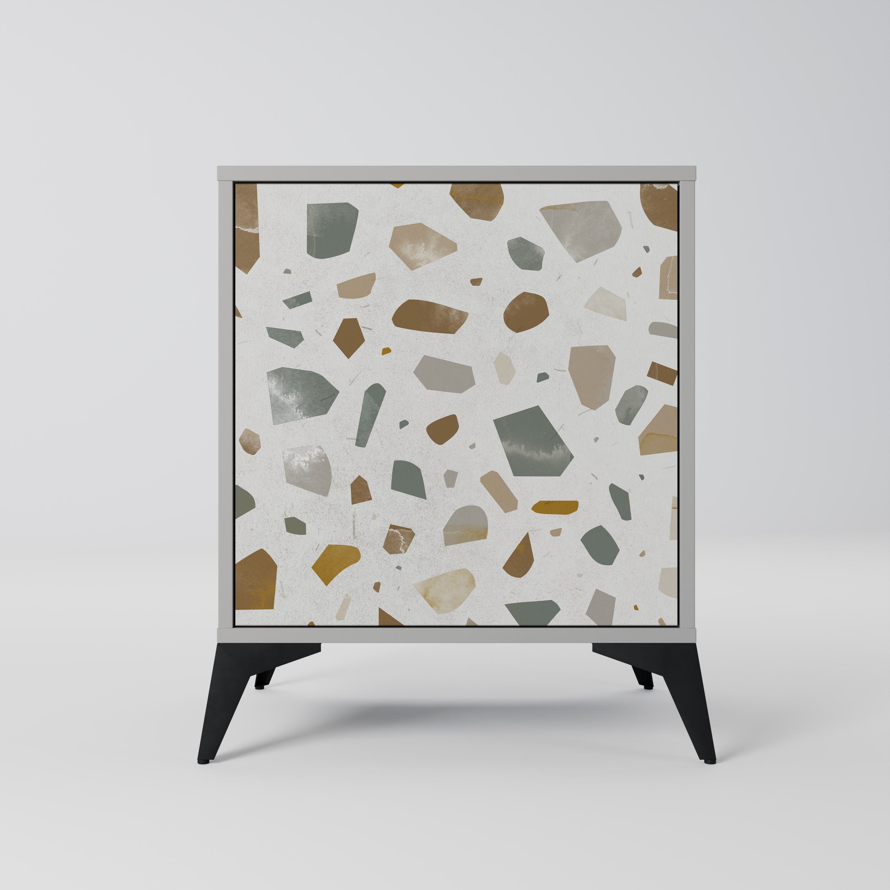 PIECES OF TOMORROW 1-Door Sideboard in Grey Finish