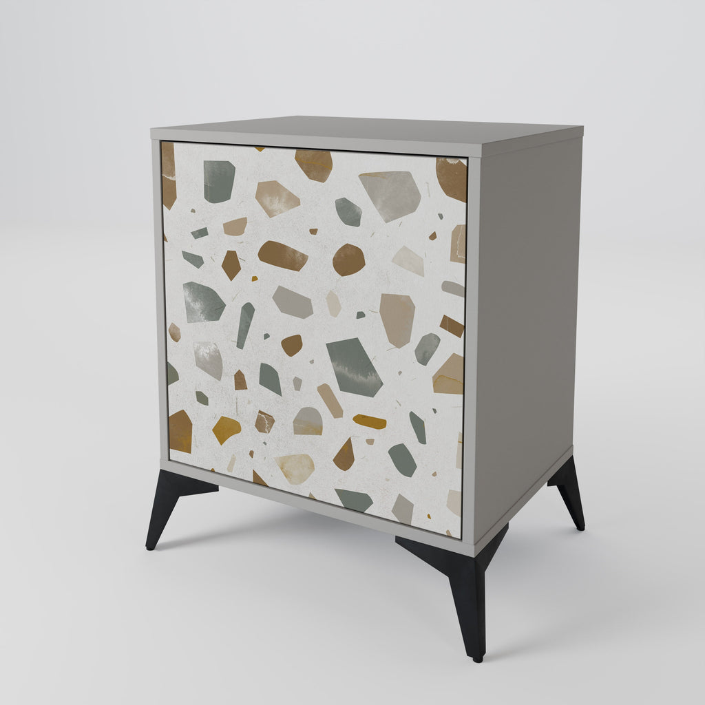 PIECES OF TOMORROW Aparador de 1 Porta em Acabamento Cinzento