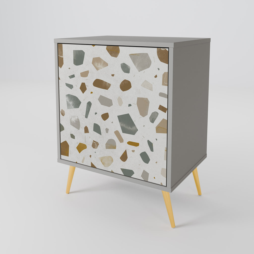 PIECES OF TOMORROW Aparador de 1 Porta em Acabamento Cinzento