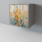 BIRCH KALEIDOSCOPE 1-Door Sideboard in Grey Finish