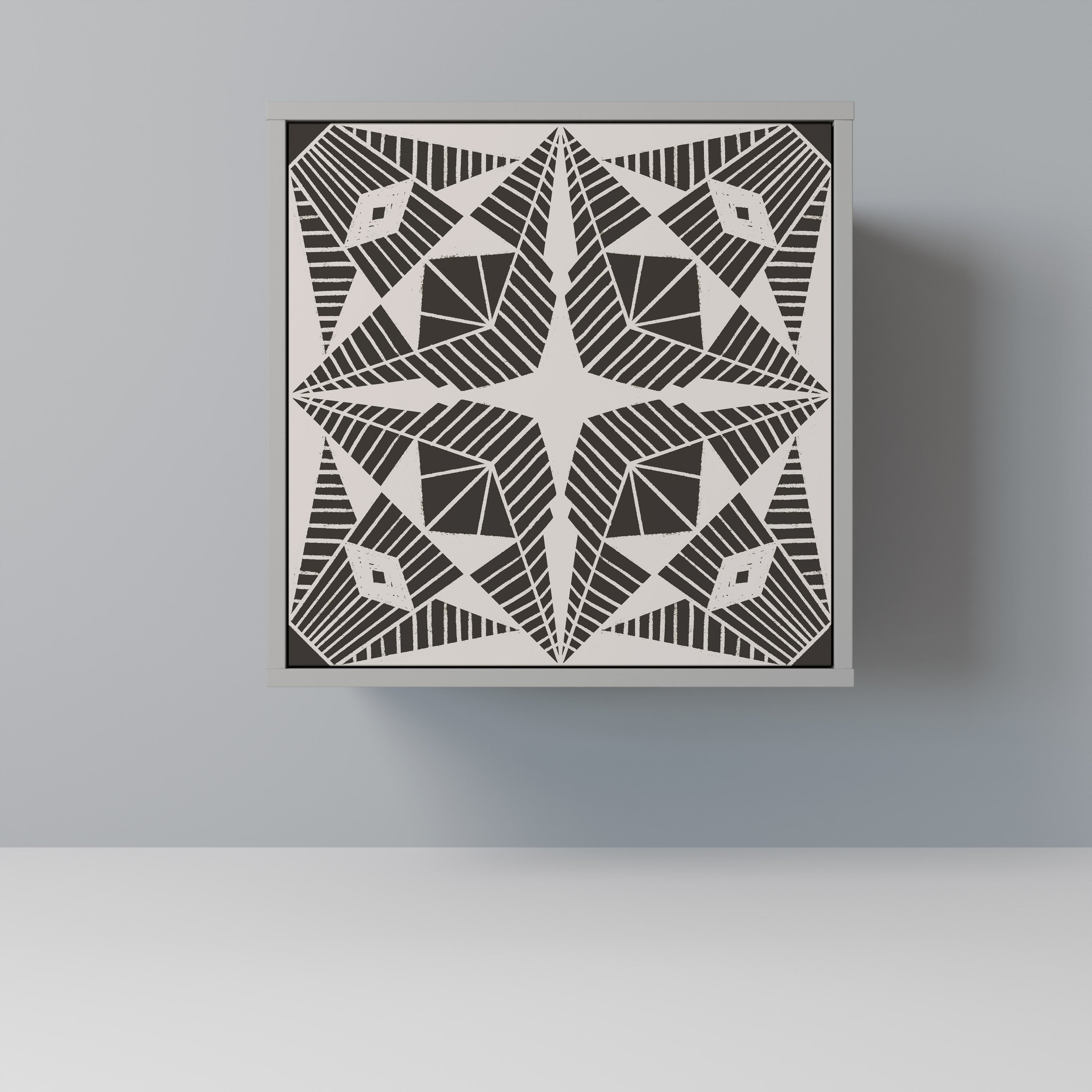 MONOCHROME NEXUS 1-Door Sideboard in Grey Finish