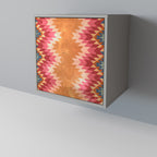 INDIAN FOLK Aparador de 1 Porta em Acabamento Cinzento