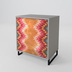 INDIAN FOLK Aparador de 1 Porta em Acabamento Cinzento