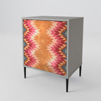 INDIAN FOLK Aparador de 1 Porta em Acabamento Cinzento