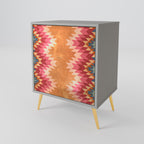 INDIAN FOLK Aparador de 1 Porta em Acabamento Cinzento