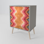 INDIAN FOLK Aparador de 1 Porta em Acabamento Cinzento