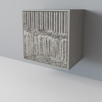 GRAIN LINES Aparador de 1 Porta em Acabamento Cinzento