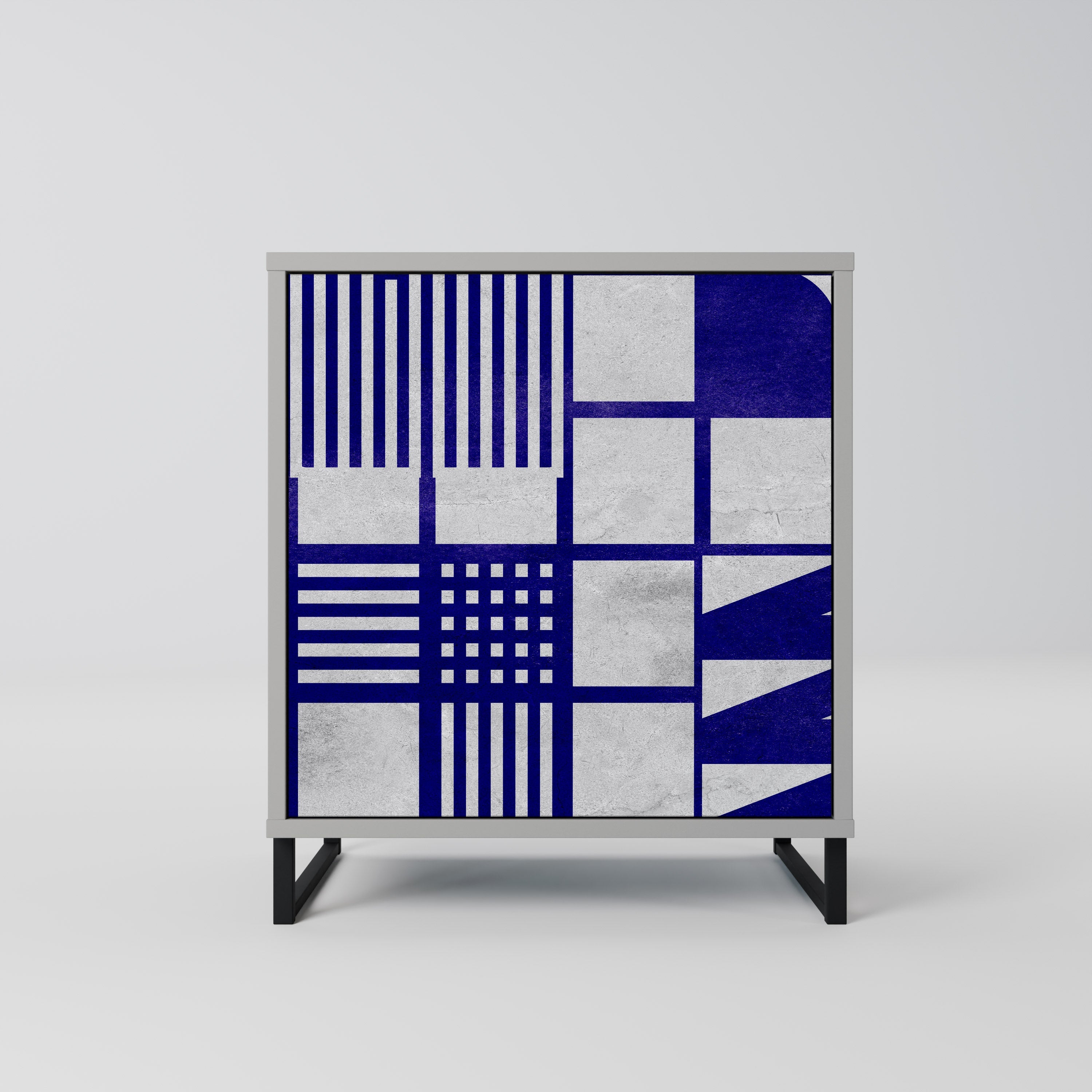 THE RIGHT PLACES Aparador de 1 Porta em Acabamento Cinzento