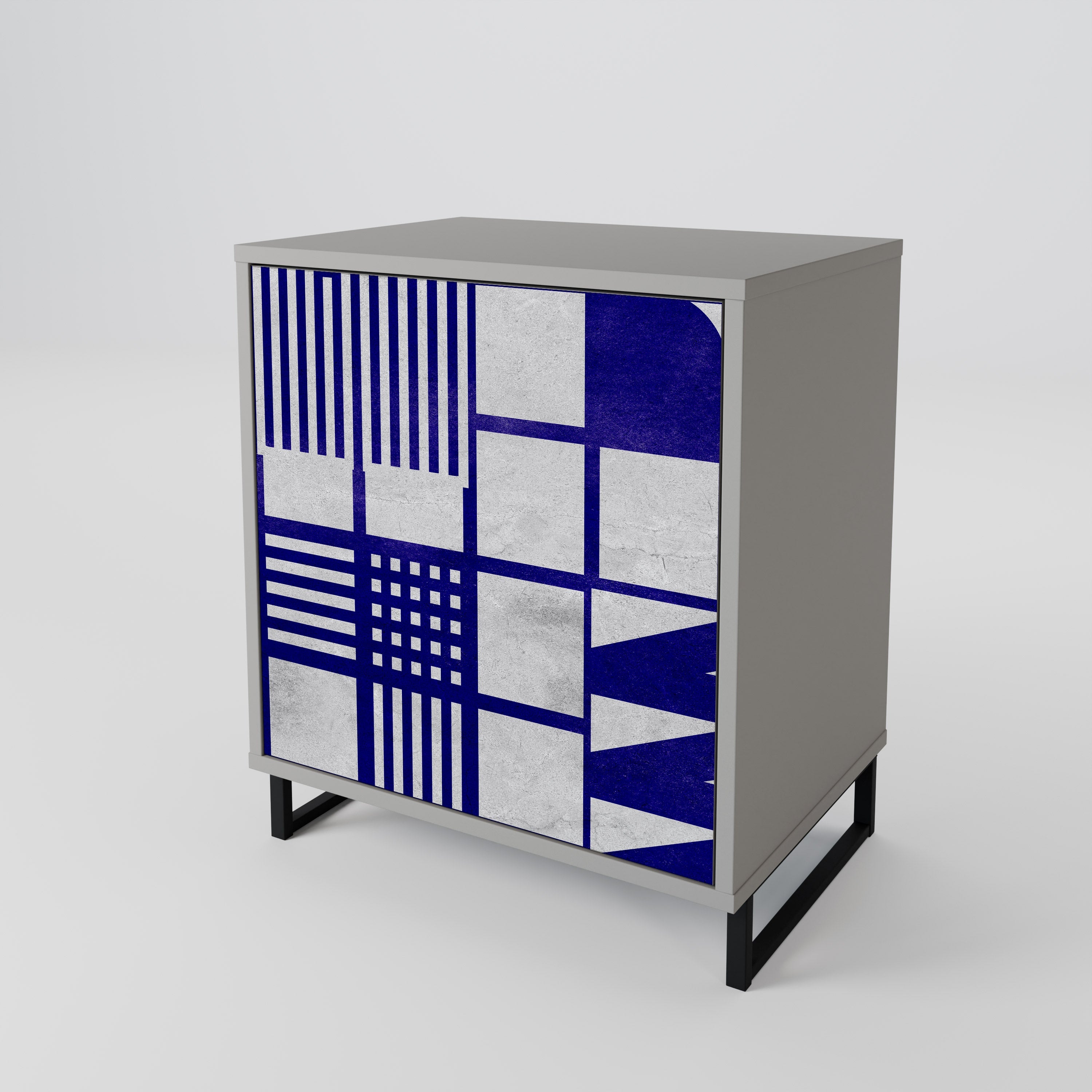 THE RIGHT PLACES Aparador de 1 Porta em Acabamento Cinzento