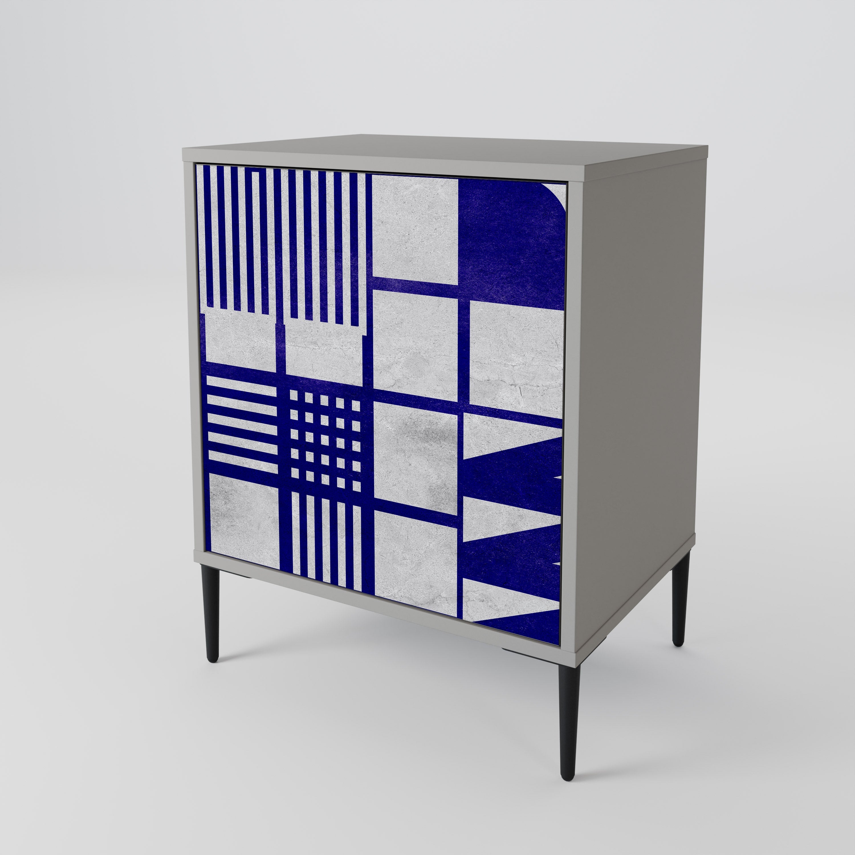 THE RIGHT PLACES Aparador de 1 Porta em Acabamento Cinzento