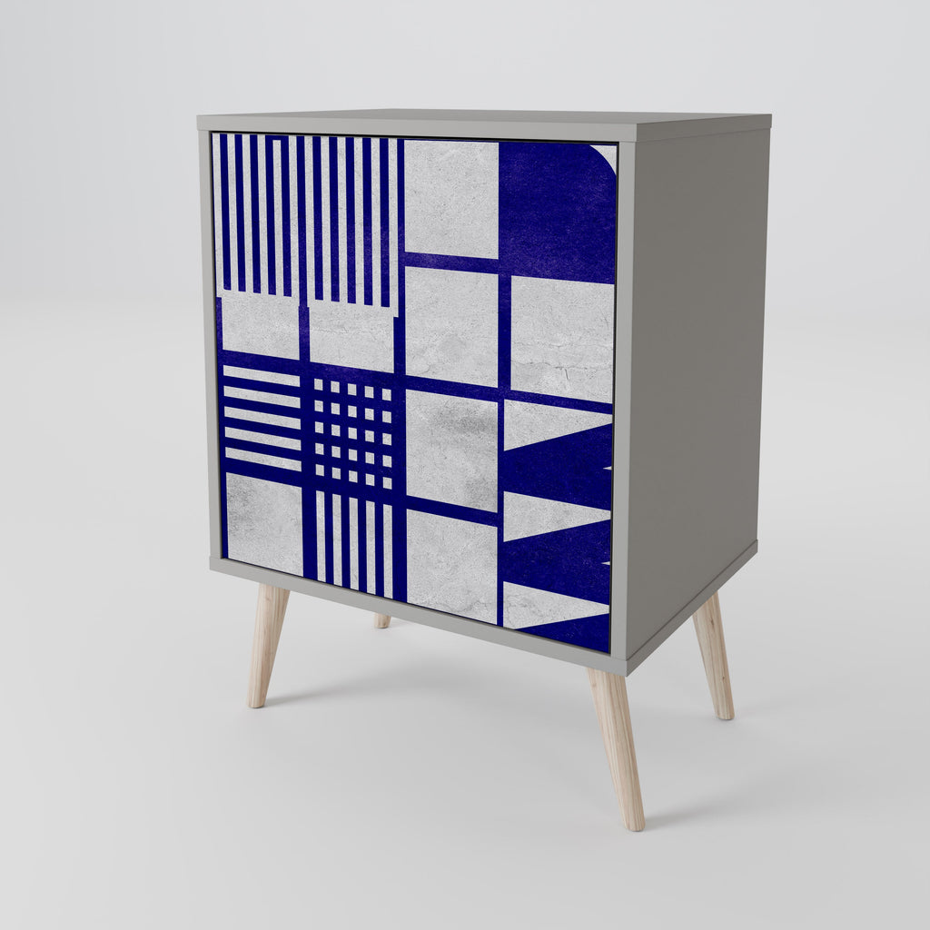 THE RIGHT PLACES Aparador de 1 Porta em Acabamento Cinzento