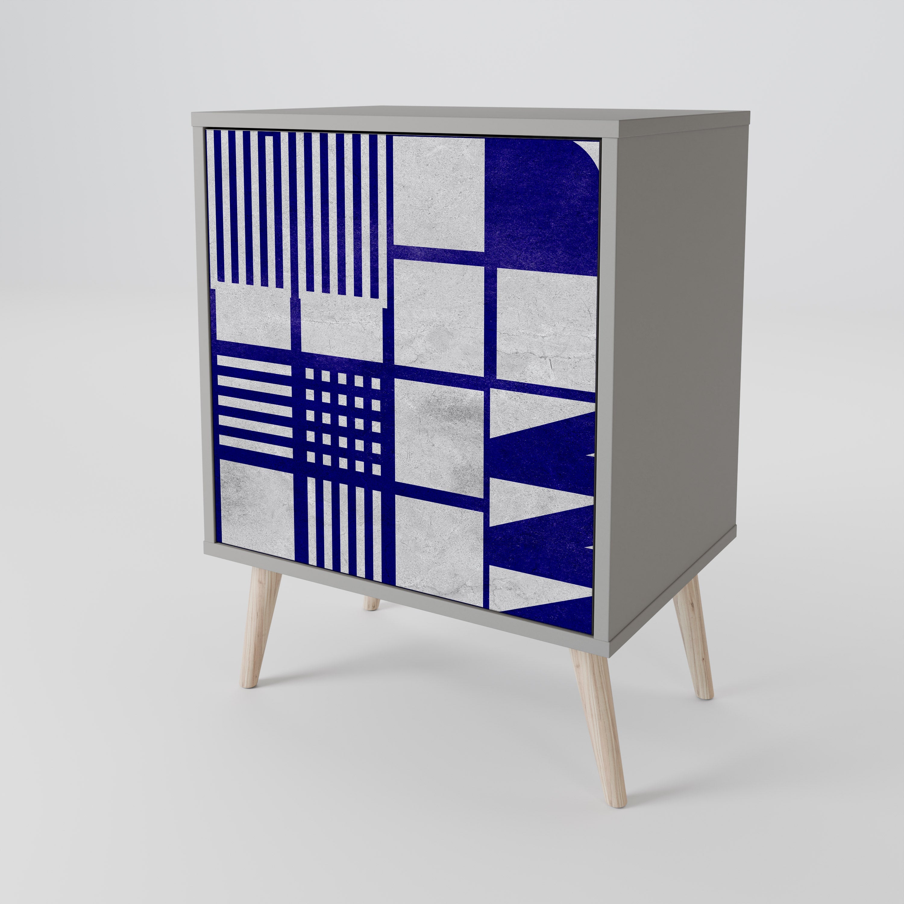 THE RIGHT PLACES Aparador de 1 Porta em Acabamento Cinzento