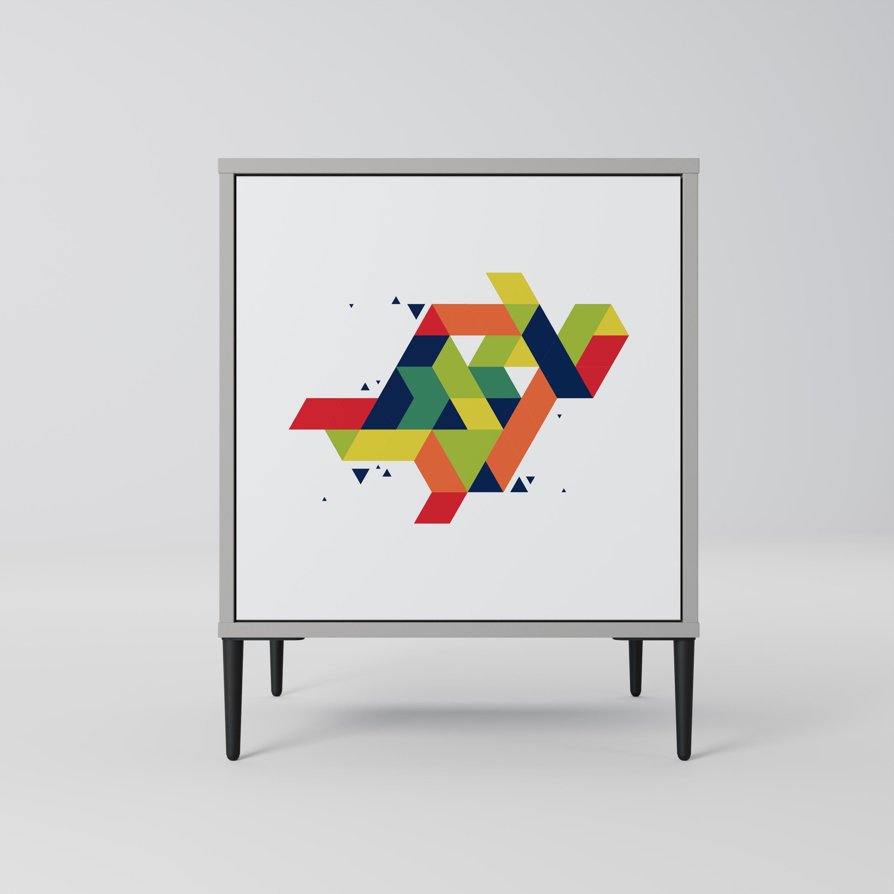 FUTURE SIGN Aparador de 1 Porta em Acabamento Cinzento