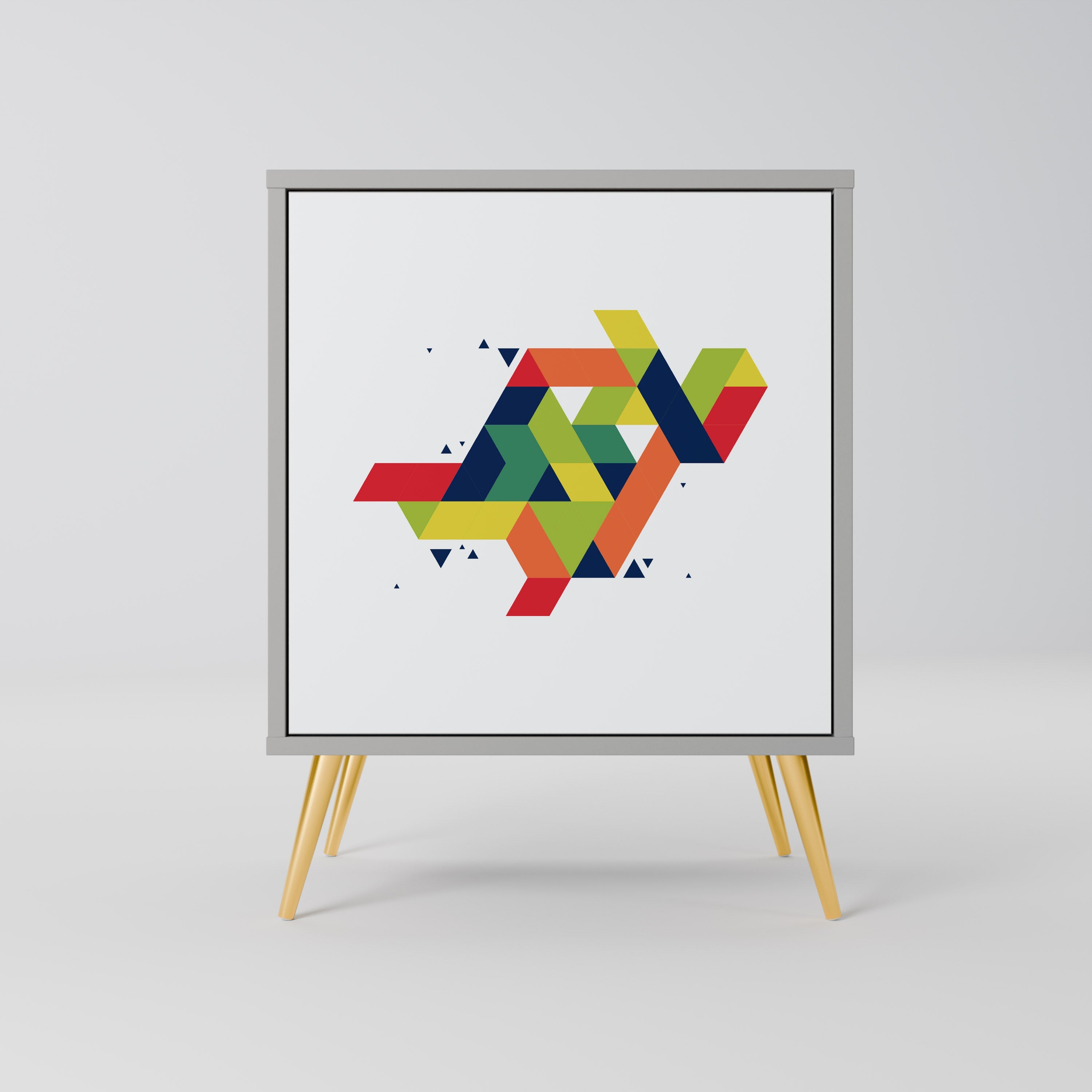 FUTURE SIGN Aparador de 1 Porta em Acabamento Cinzento