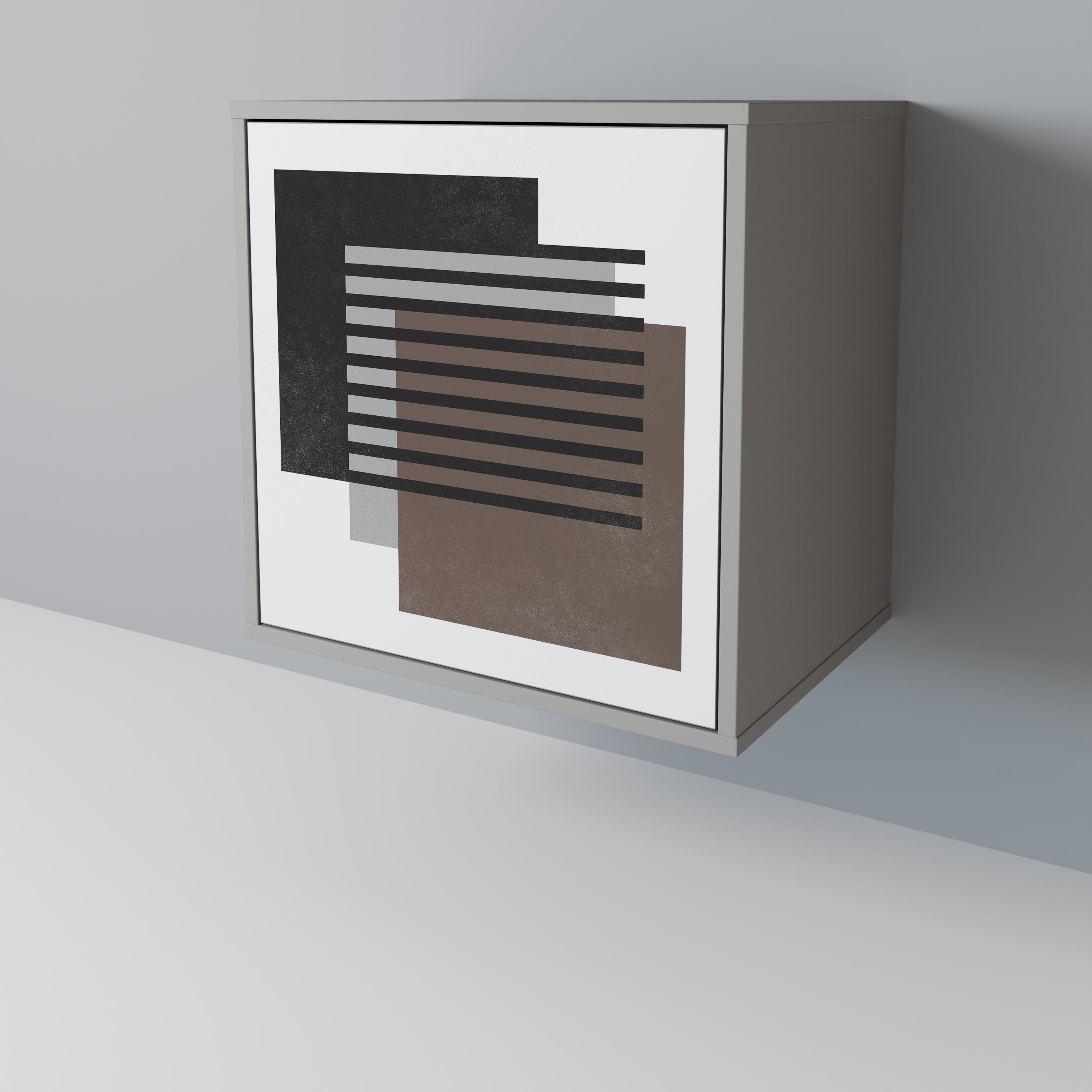 SHADOW SYNCHRONY Aparador de 1 Porta em Acabamento Cinzento