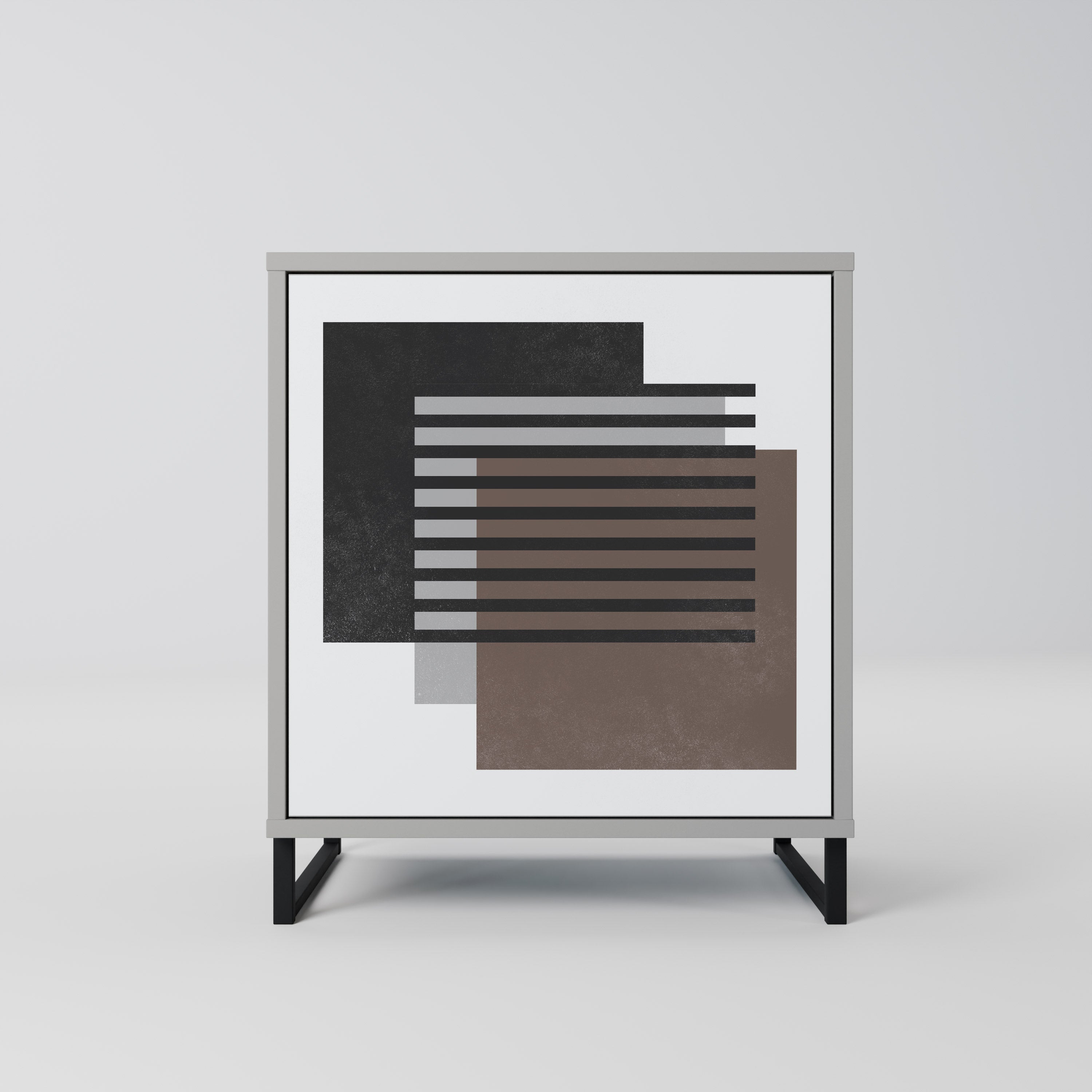 SHADOW SYNCHRONY Aparador de 1 Porta em Acabamento Cinzento