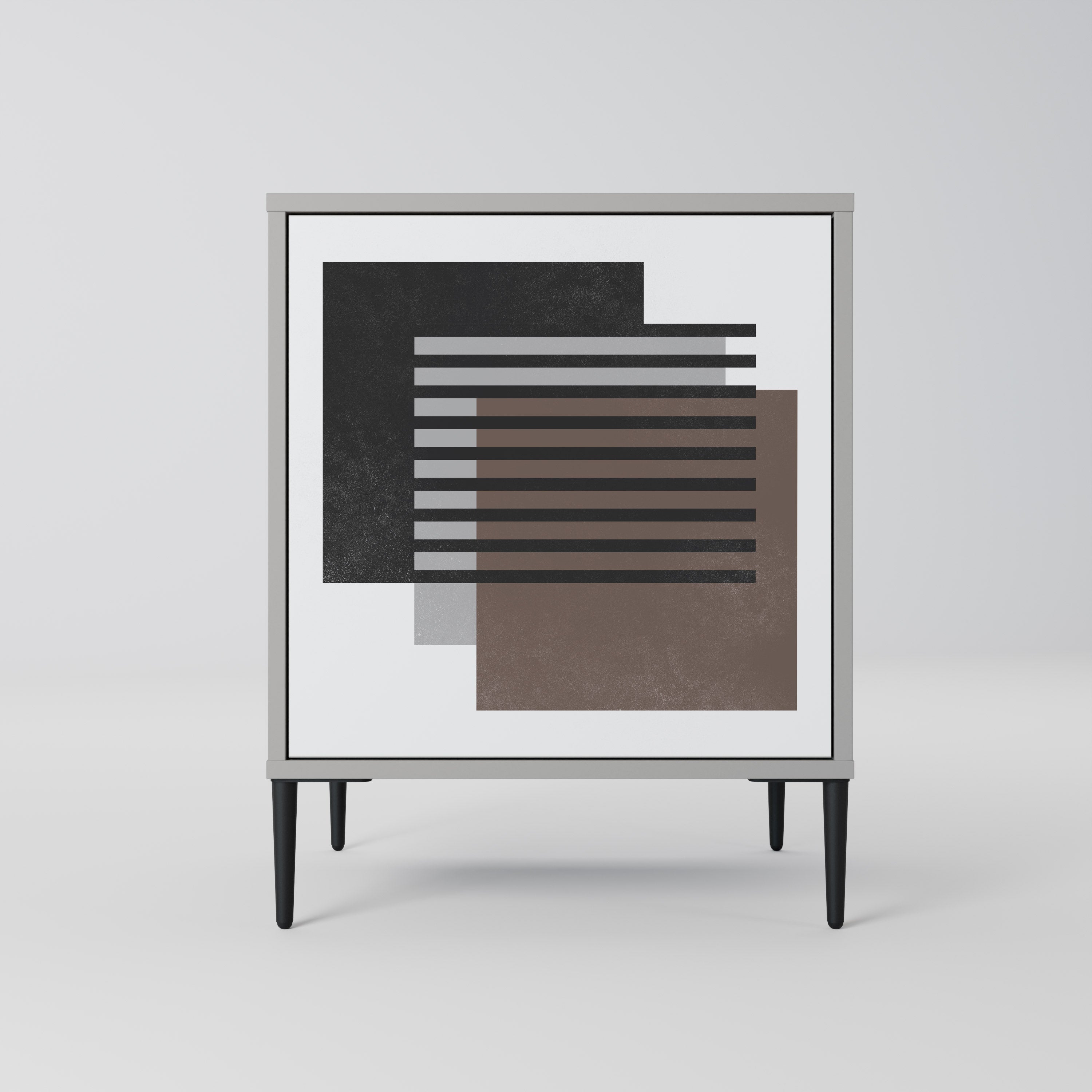 SHADOW SYNCHRONY Aparador de 1 Porta em Acabamento Cinzento