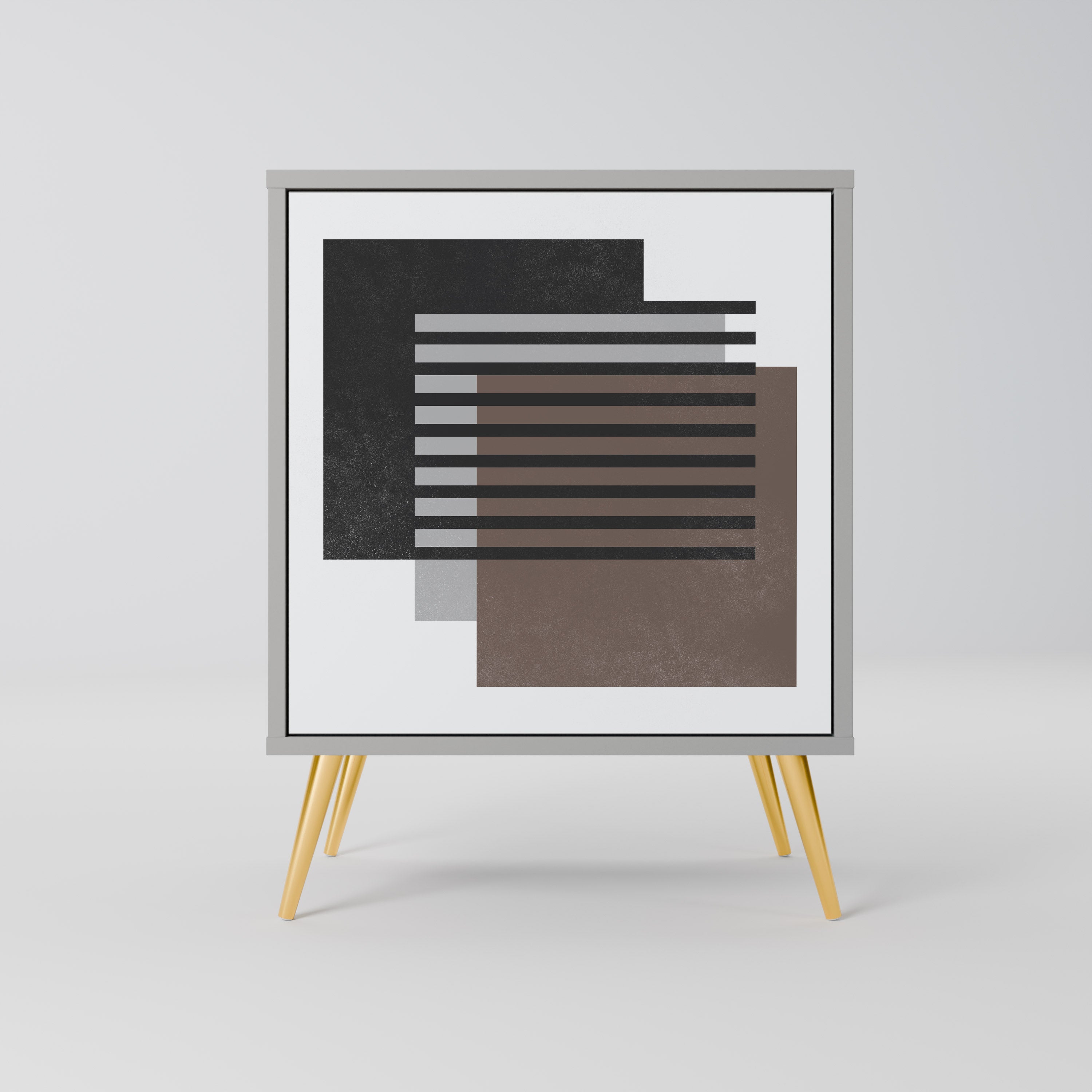 SHADOW SYNCHRONY Aparador de 1 Porta em Acabamento Cinzento