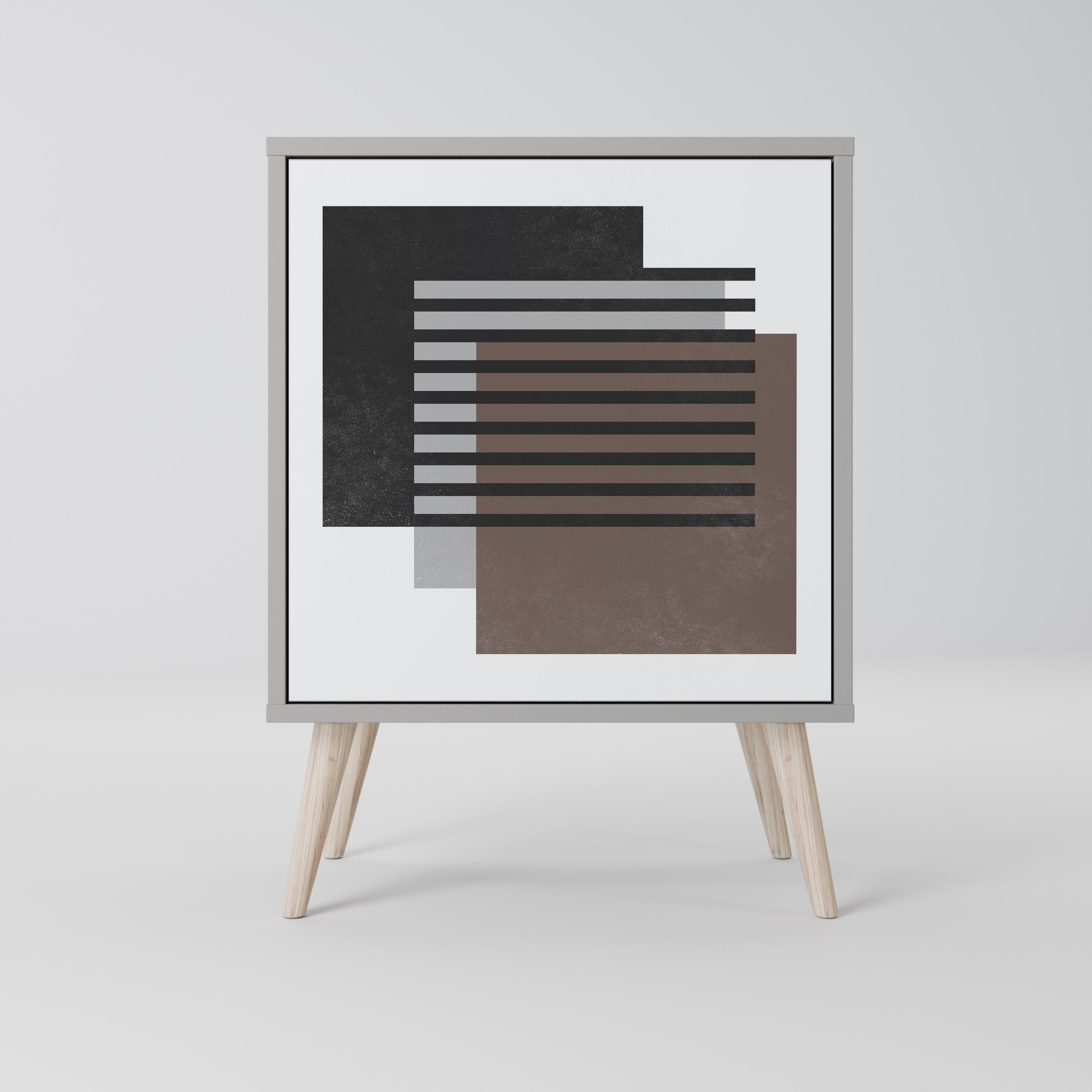 SHADOW SYNCHRONY Aparador de 1 Porta em Acabamento Cinzento