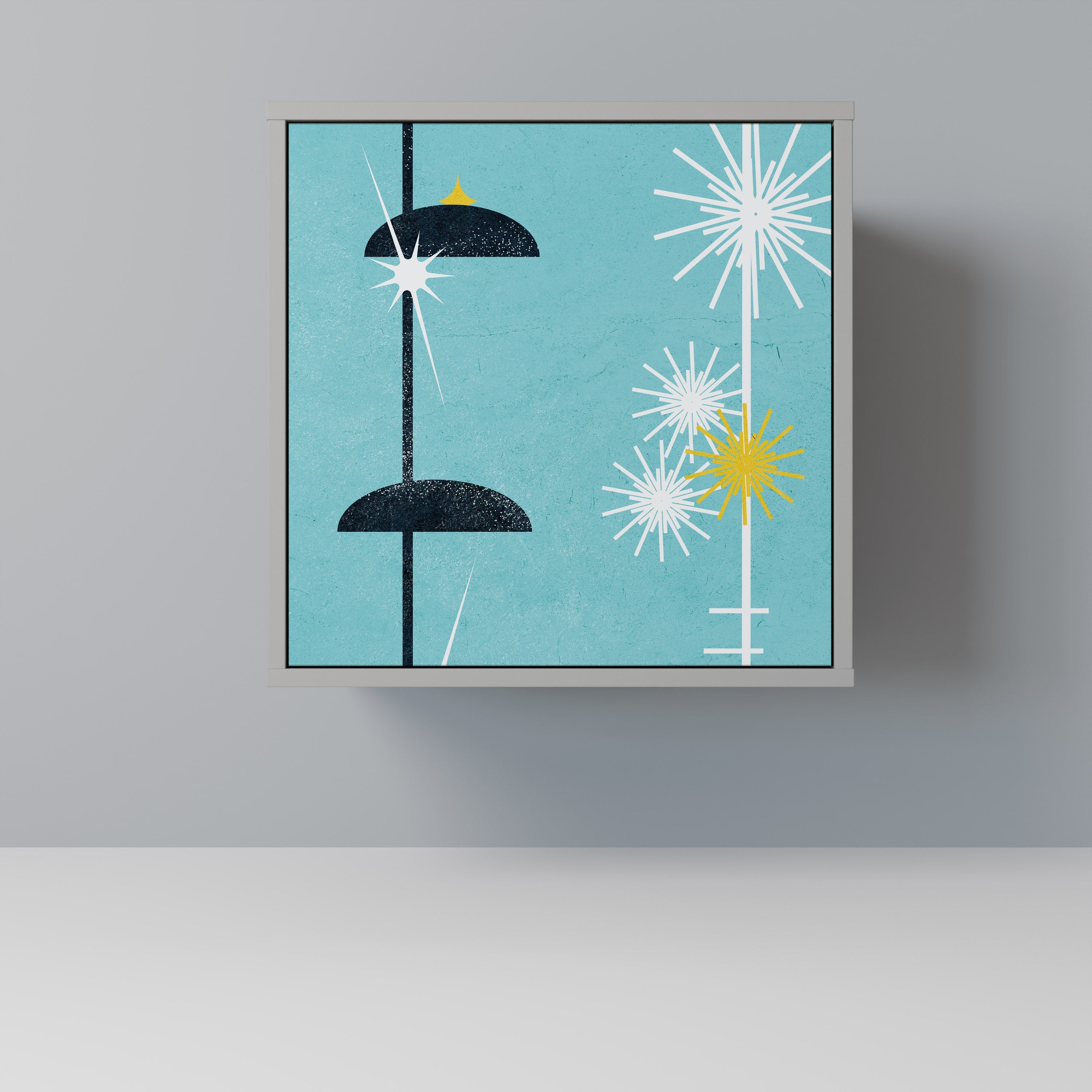 PATHS TO HAPPINESS Aparador de 1 Porta em Acabamento Cinzento