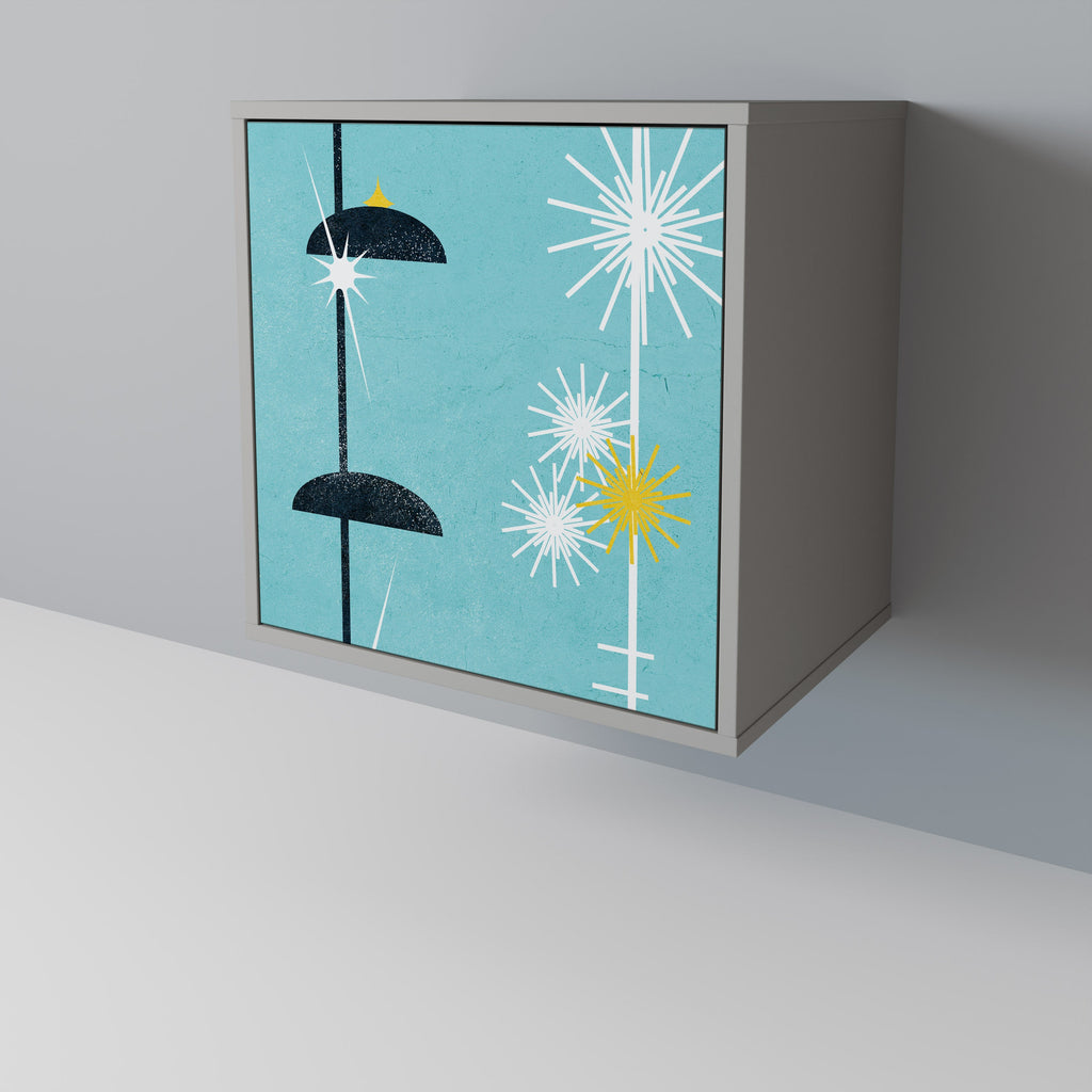 PATHS TO HAPPINESS 1-Door Sideboard in Grey Finish