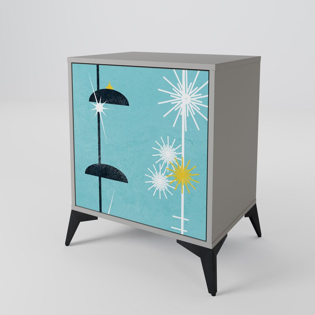 PATHS TO HAPPINESS 1-Door Sideboard in Grey Finish