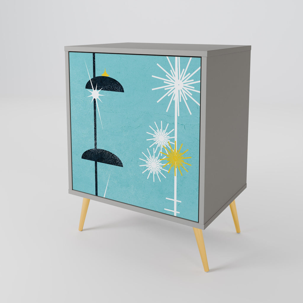 PATHS TO HAPPINESS 1-Door Sideboard in Grey Finish