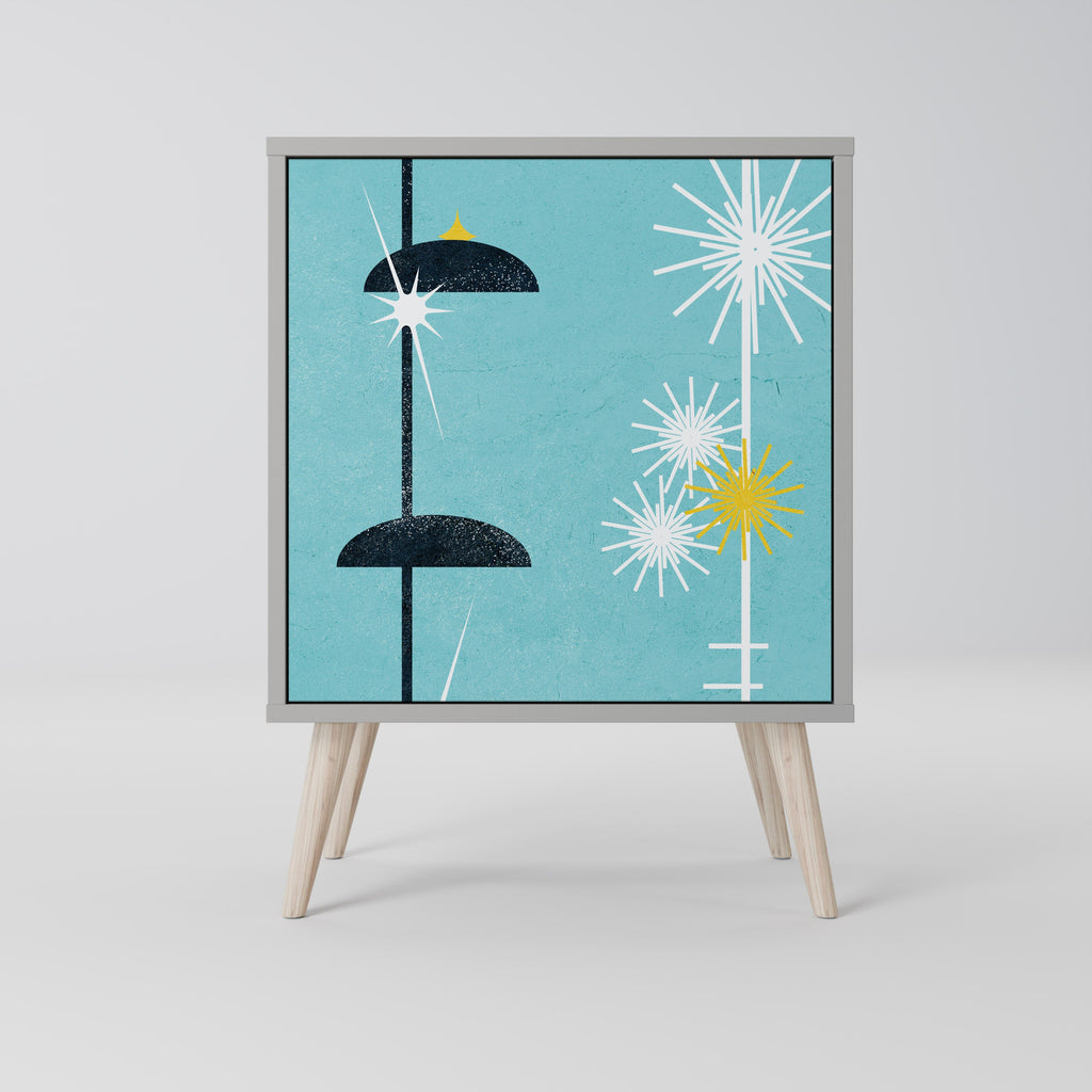 PATHS TO HAPPINESS 1-Door Sideboard in Grey Finish